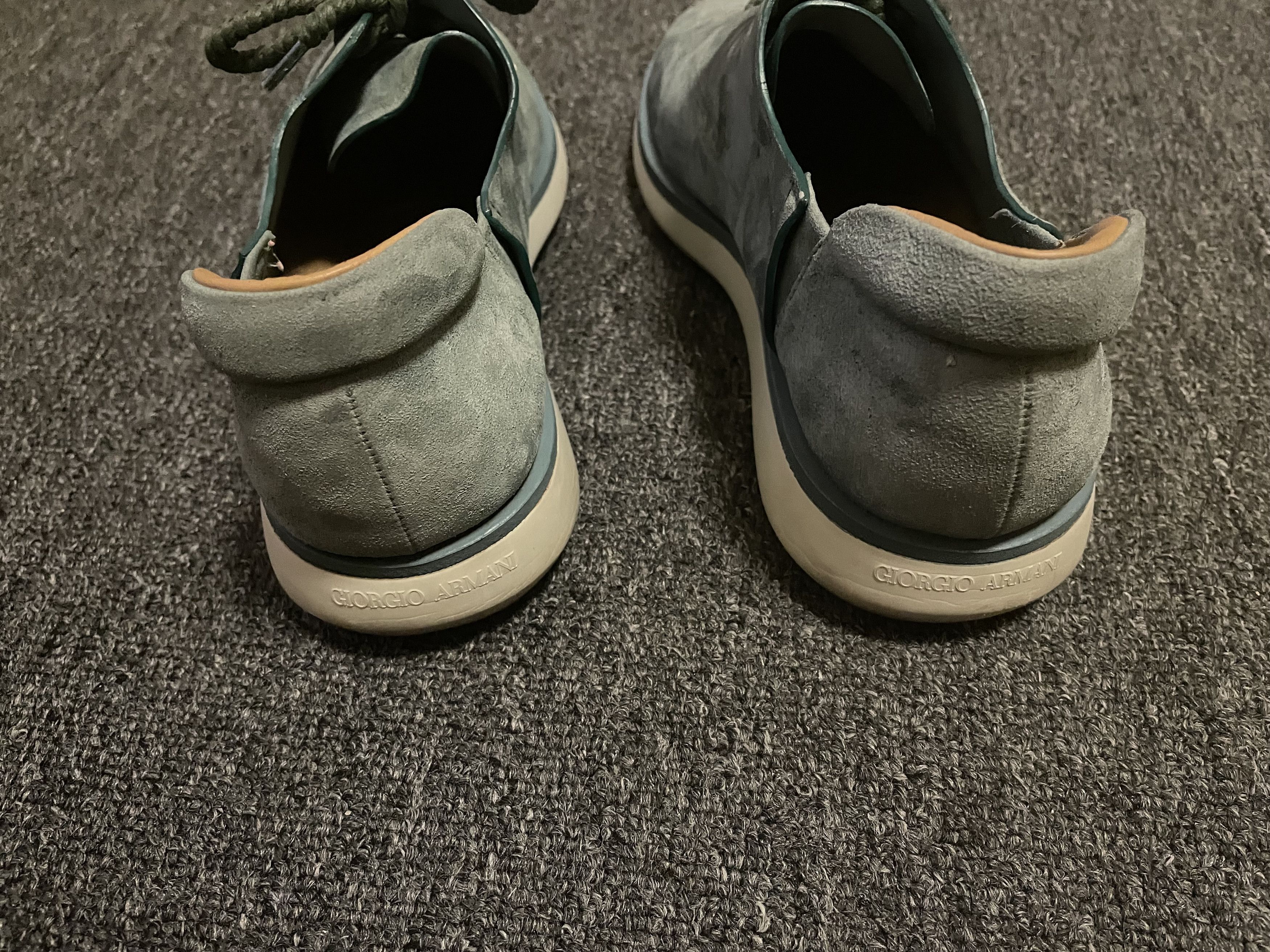 Giorgio Armani Giorgio Armani Light blue brushed leather loafers size 6 Size US 6 / EU 39 - 3 Thumbnail