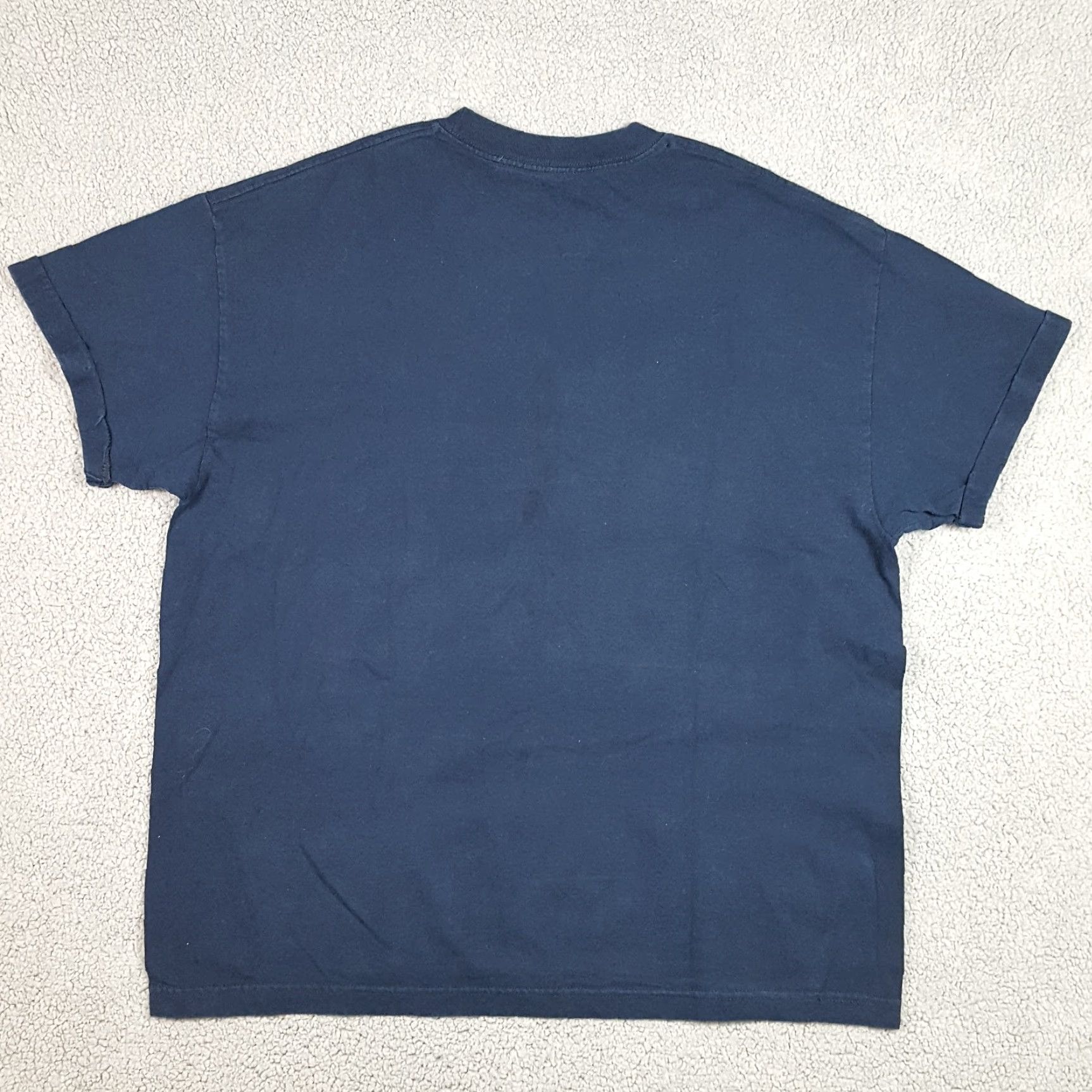 Nike VINTAGE Nike Men's 2XL T-Shirt Short Sleeve Crew Neck Y2K Retro Blue Cotton Logo Embroidered 90s 00s Outdoor Sports Size US XXL / EU 58 / 5 - 6 Thumbnail