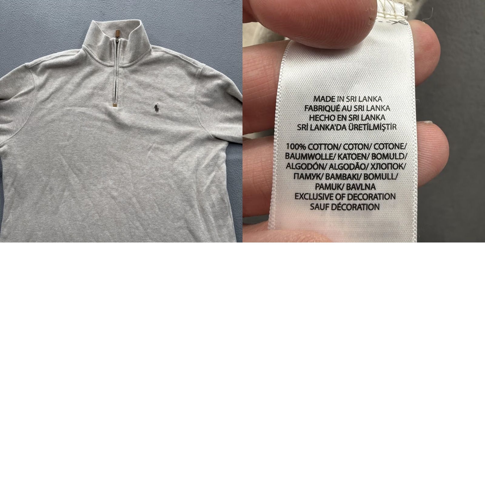 Polo Ralph Lauren Polo Ralph Lauren Sweatshirt Mens XL Beige 1/4 Zip Mock Neck Cotton Pullover Size US XL / EU 56 / 4 - 8 Thumbnail
