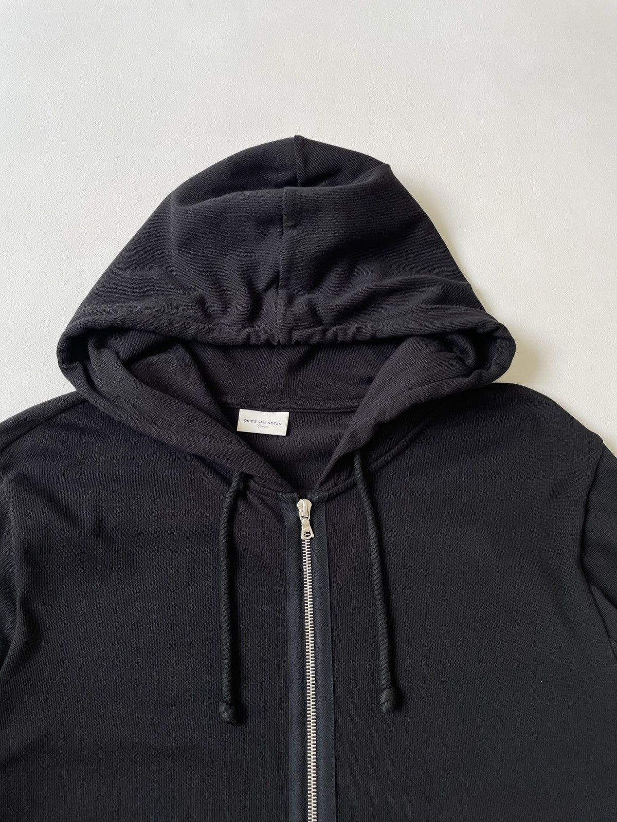 Dries Van Noten Sample A/W 14 Black Cotton Back Zip Hoodie Size US M / EU 48-50 / 2 - 4 Thumbnail