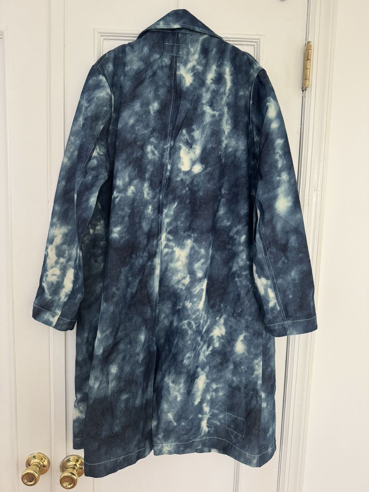Universal Works Universal Works Long Swing Coat in Indigo Cloud Denim XS NWT Size US XS / EU 42 / 0 - 8 Thumbnail