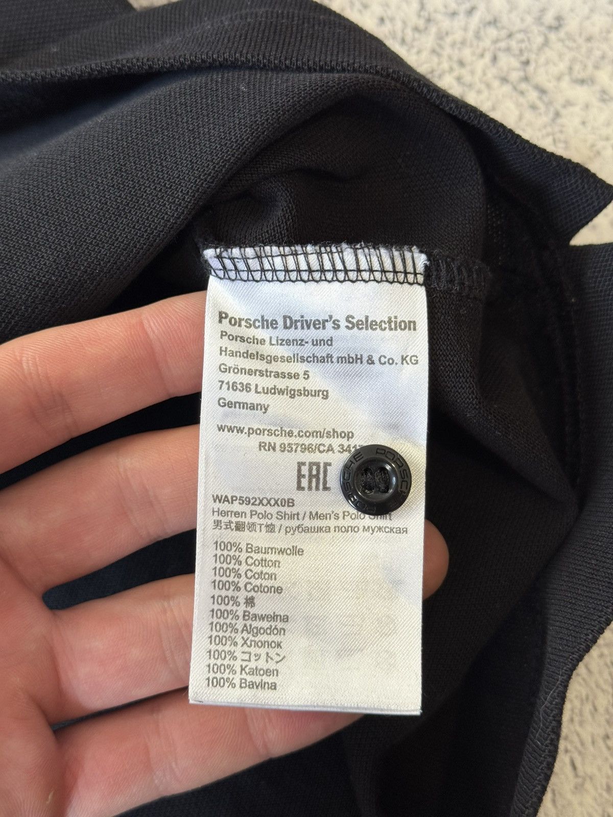 Porsche Design Mens Porches Driver’s Black Polos Size US XL / EU 56 / 4 - 13 Thumbnail