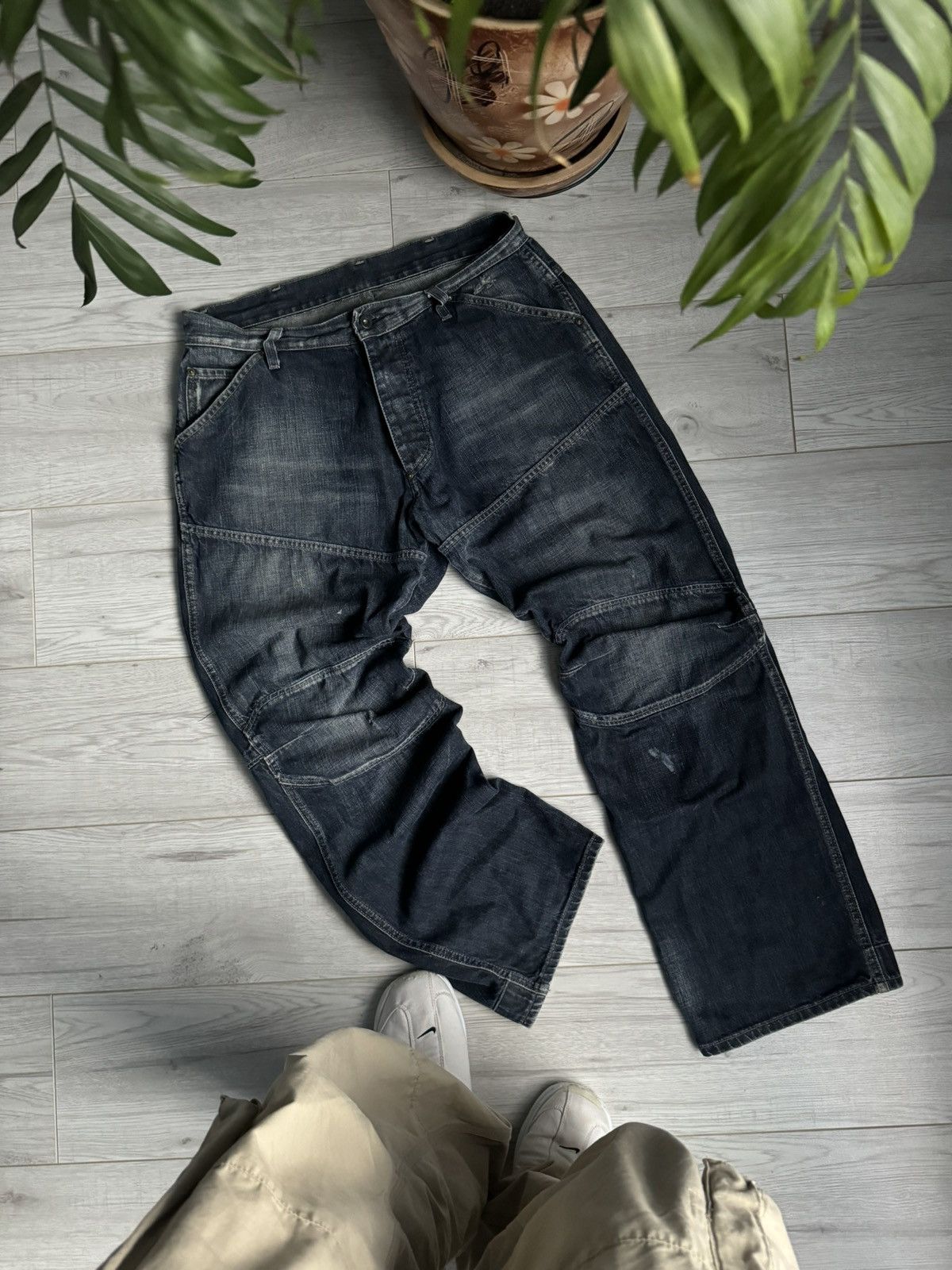 G-Star × Japanese Brand Vintage jeans G Star Raw made in Italy Double knee pants 90s Size US 34 / EU 50 - 1 Thumbnail