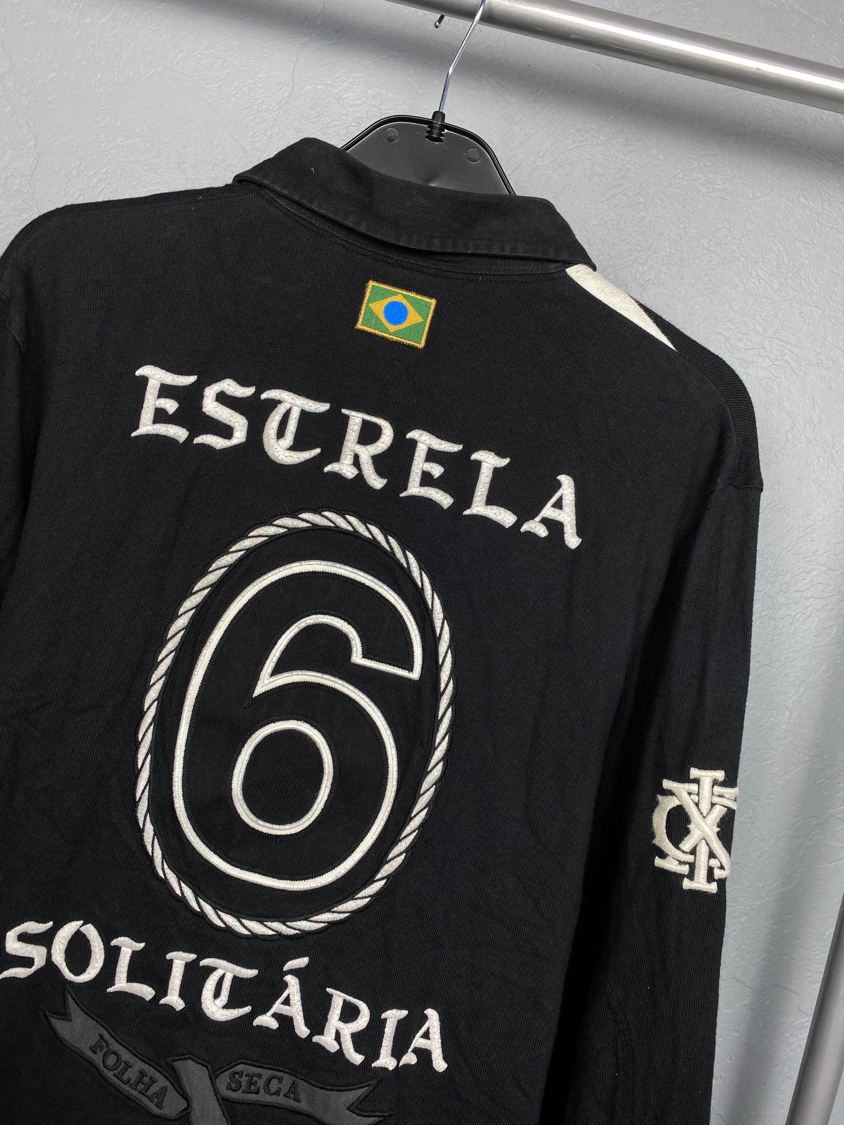Nike × Vintage Nike Estrela Solitaria Rugby Style Polo Shirt Brazil Y2K Size US L / EU 52-54 / 3 - 9 Thumbnail