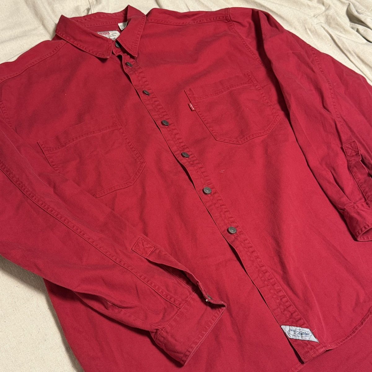 Levi's [Levi’s] 90’s Vintage Red Work Shirt Jacket Size US XL / EU 56 / 4 - 3 Thumbnail