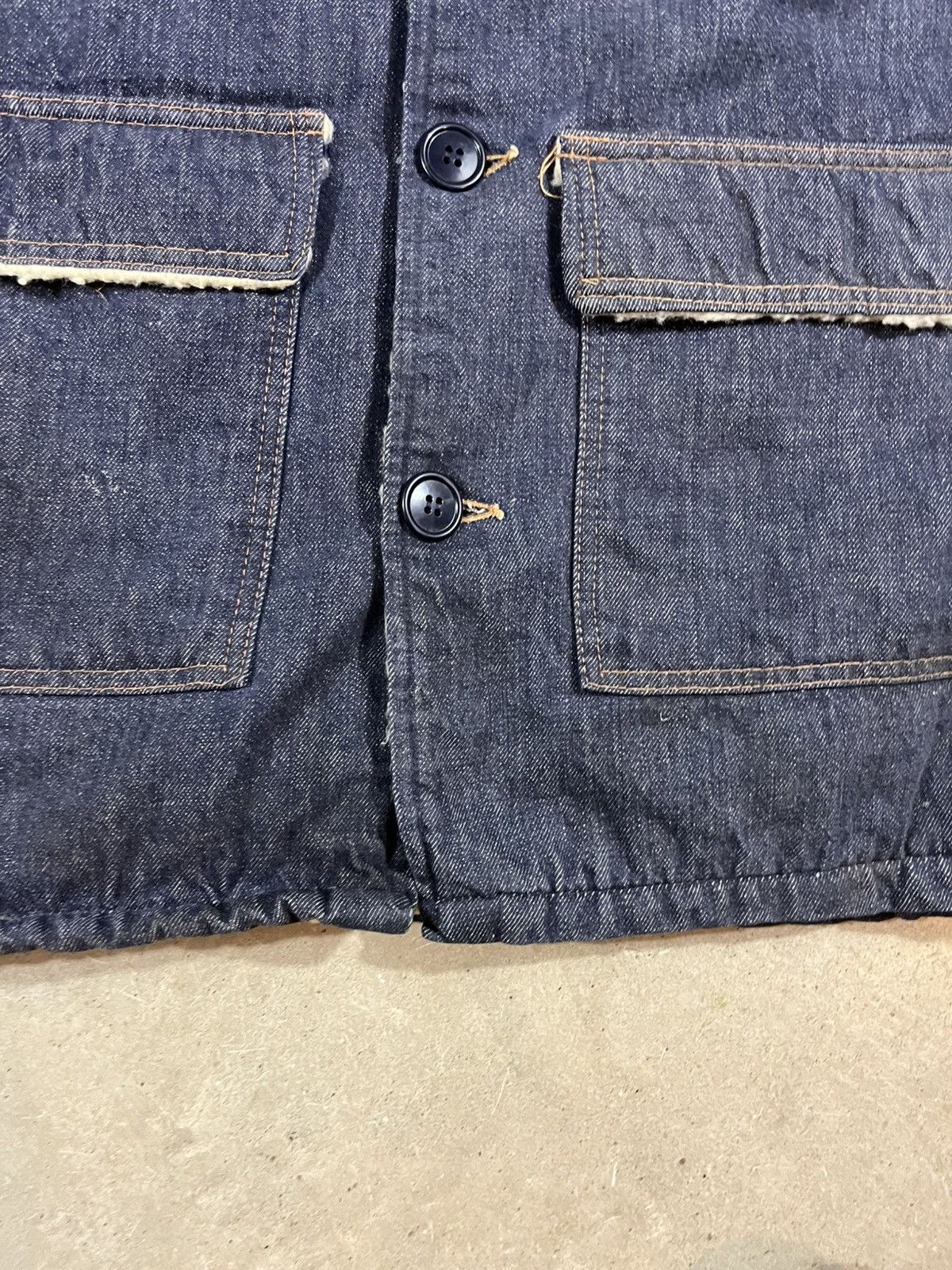 Sears Vintage 60s 70s Sears Shearling Lined Denim Jacket Coat Size US M / EU 48-50 / 2 - 4 Thumbnail
