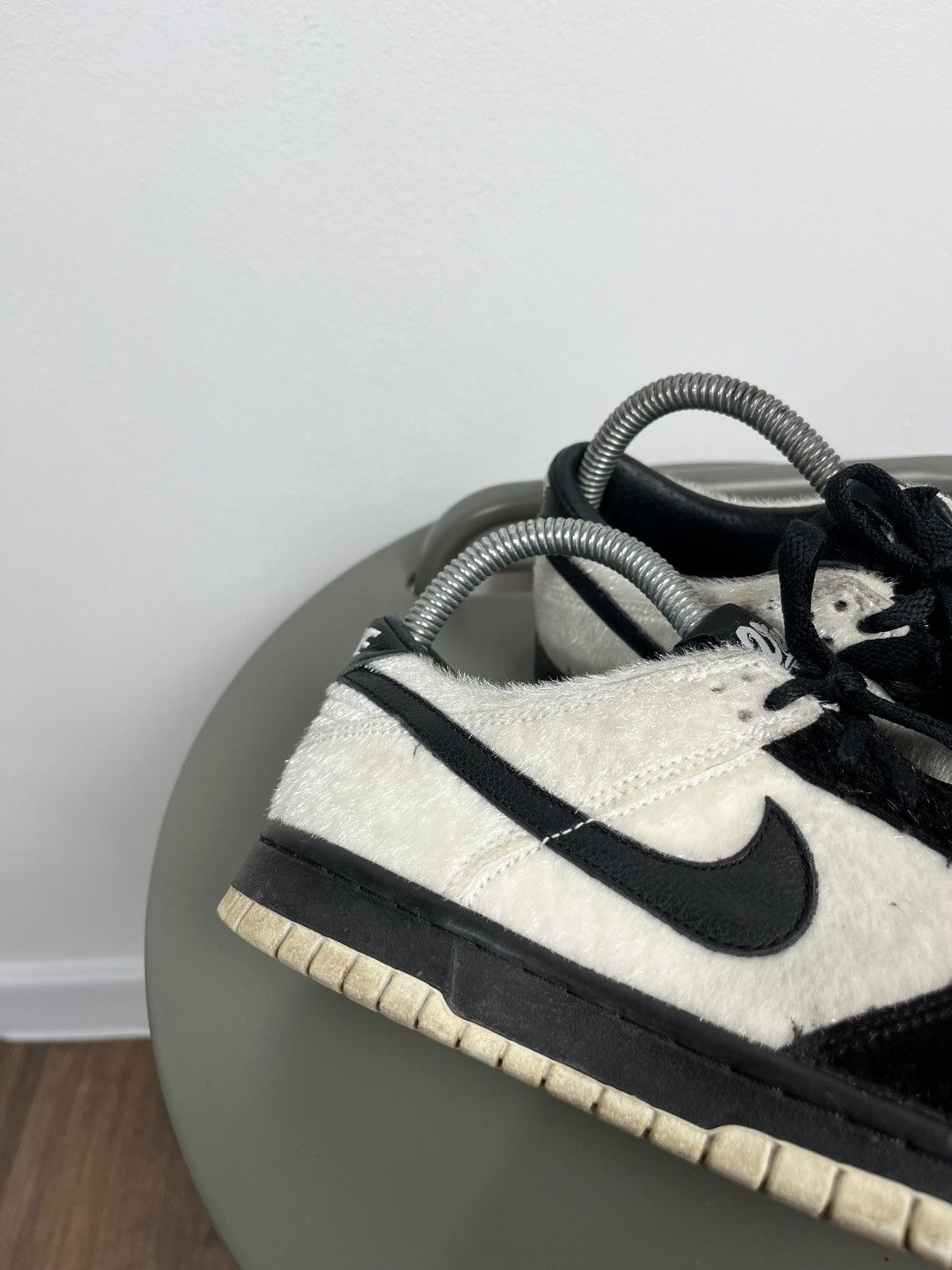 Nike Nike Dunk Low Panda Pigeon Black White Hairy Suede Sneakers Size US 6.5 / IT 36.5 - 3 Thumbnail