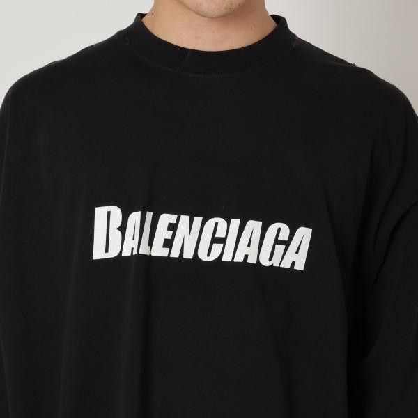 Balenciaga o1mt1gz0924 L/S Oversized T-Shirt in Black Size US M / EU 48-50 / 2 - 4 Thumbnail