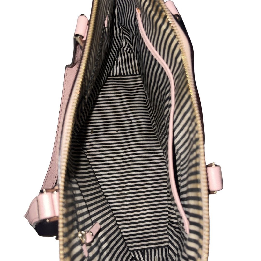 Kate Spade Schuyler Leather Tote Handbag Chalk Pink Zip Closure Charm Size ONE SIZE - 5 Thumbnail
