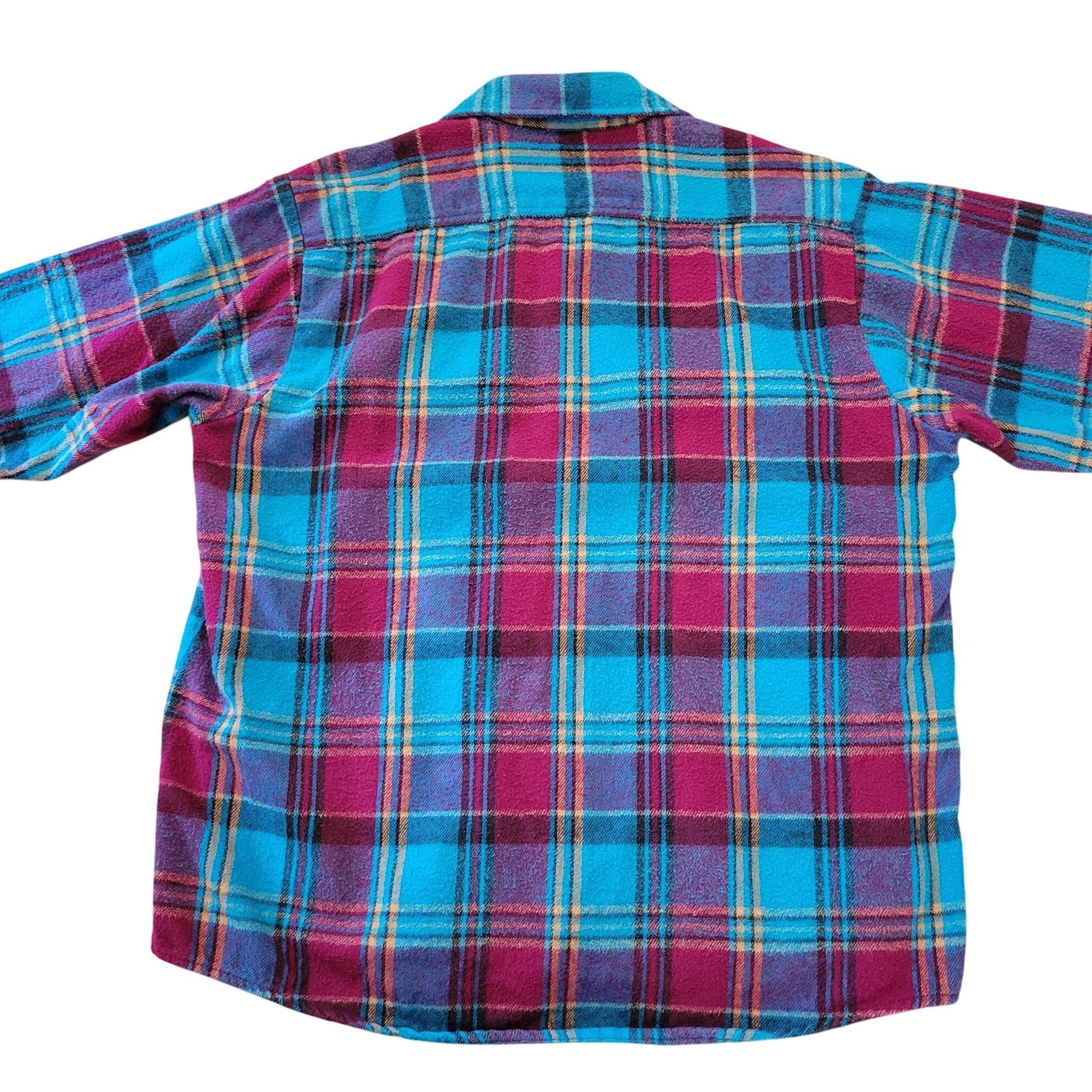 FiveBrother Vintage Five Brother Tallman 2XL Blue Plaid Flannel Shirt US Size US XXL / EU 58 / 5 - 2 Thumbnail