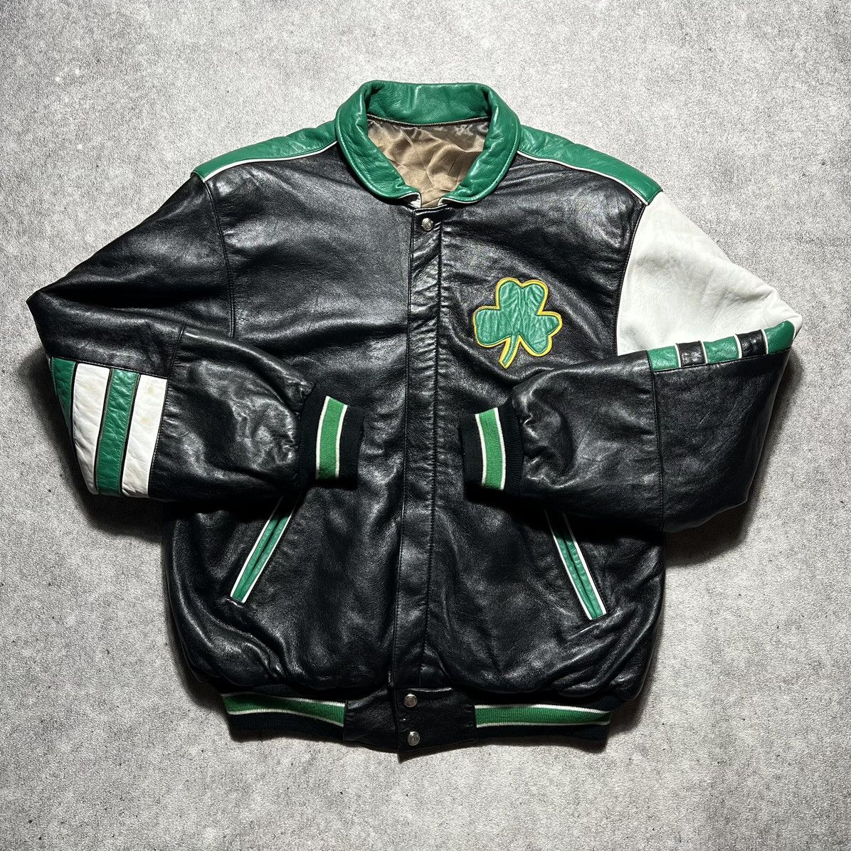 JH Design × Jeff Hamilton × NBA Jeff Hamilton Celtics Leather Jacket (NBA) Size US M / EU 48-50 / 2 - 2 Thumbnail