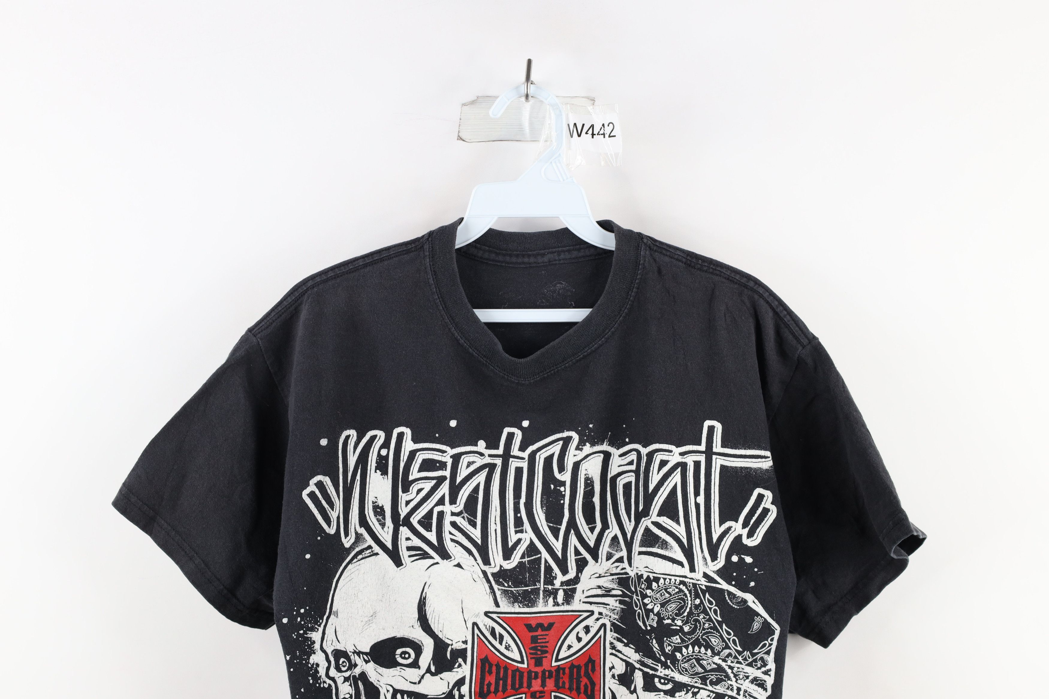 Vintage Vintage Y2K West Coast Choppers Skull Skeleton T-Shirt Size US M / EU 48-50 / 2 - 2 Thumbnail