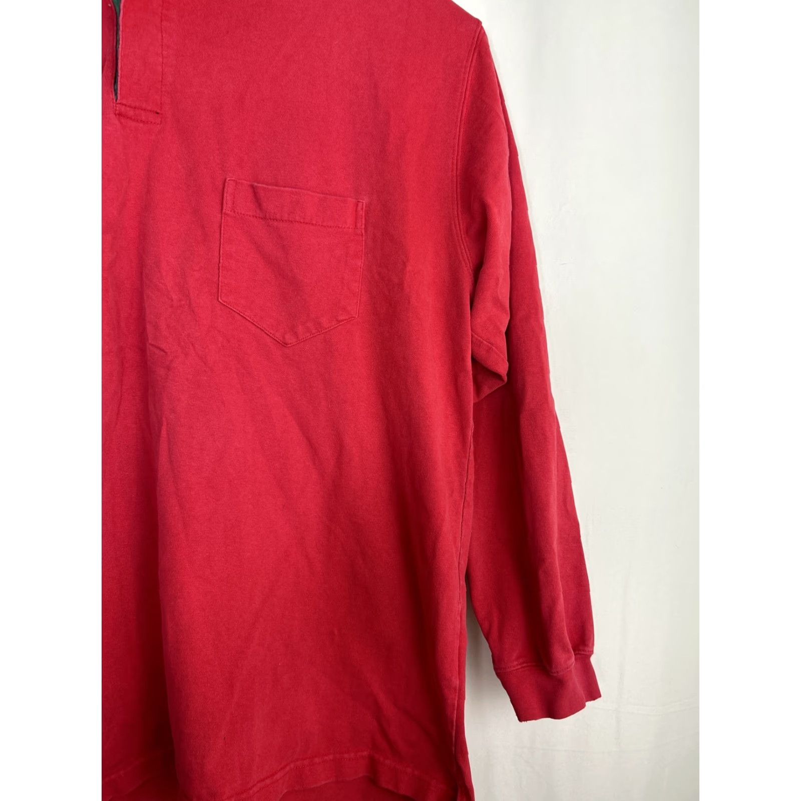 Eddie Bauer VINTAGE Eddie Bauer Polo Rugby Shirt XLT Long Sleeve Men Red Pocket Canada Size US XL / EU 56 / 4 - 3 Thumbnail