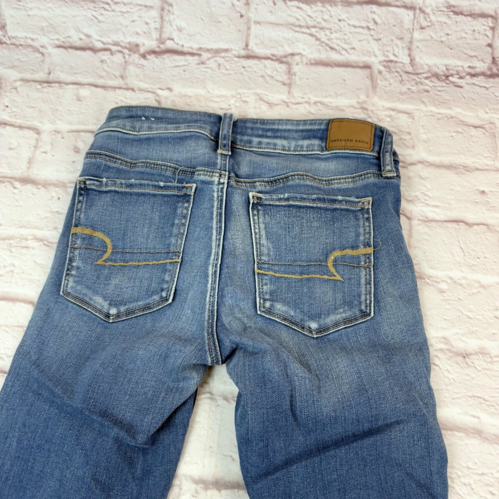 American Eagle Outfitters American Eagle Outfitters Jeans Womens 6 Short Blue Jegging Distressed Stretch 5-Pocket Denim Size 28" / US 6 / IT 42 - 3 Thumbnail