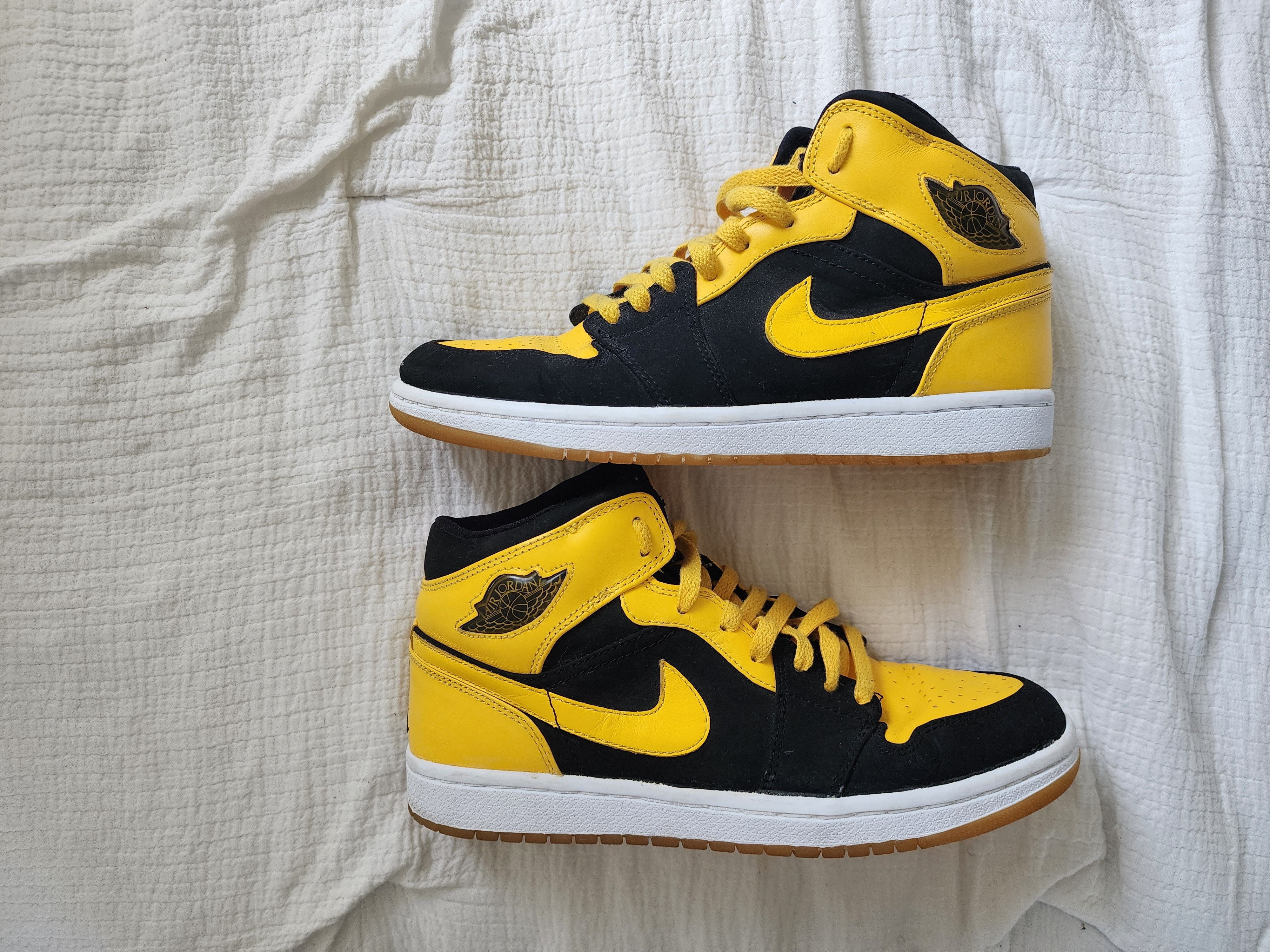 image of Jordan Nike Jordan 1 Old Love / New Love Shoes in Yellow, Men's (Size 9)