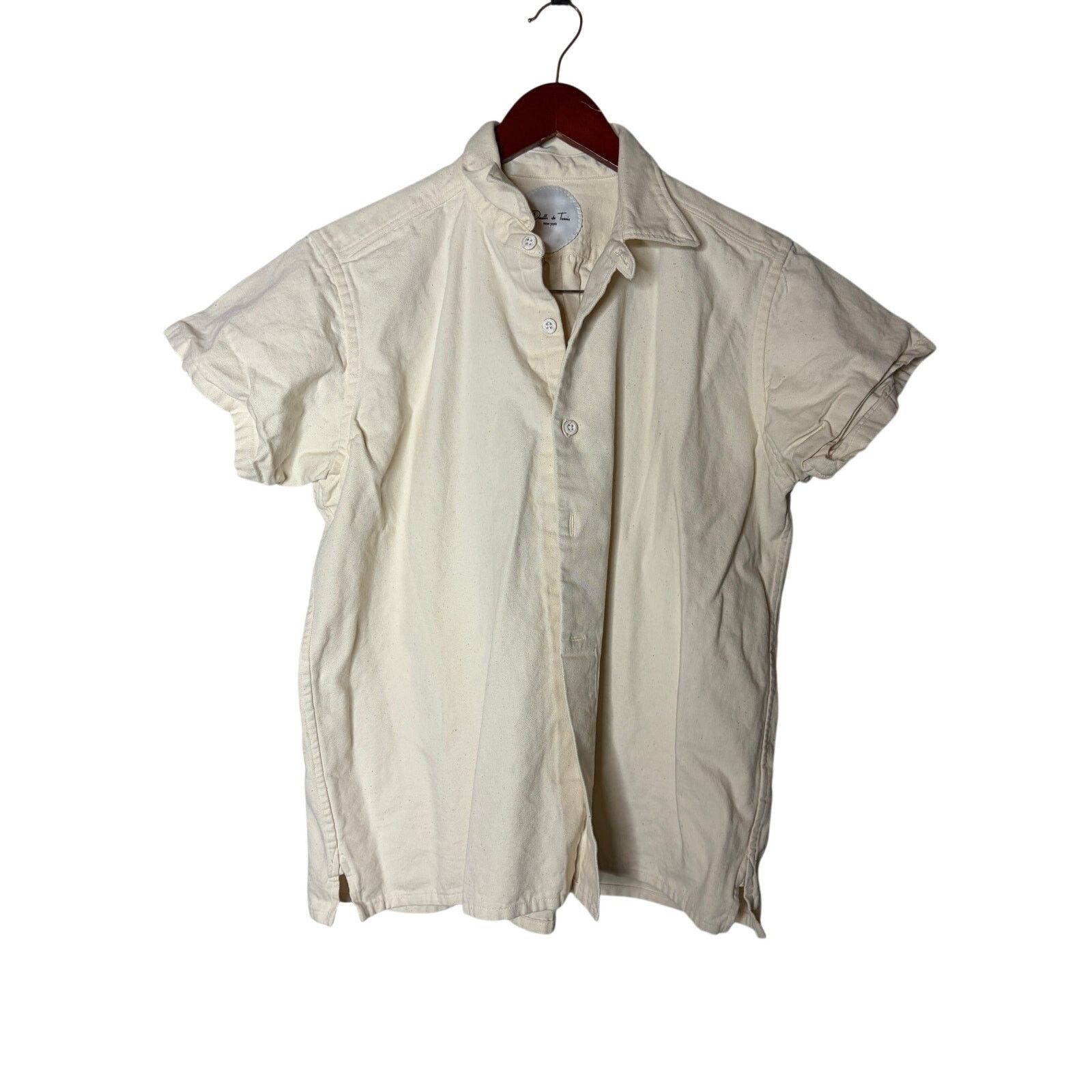 Other Death to Tennis New York Ivory canvas button down shirt sz S Size US S / EU 44-46 / 1 - 1 Thumbnail