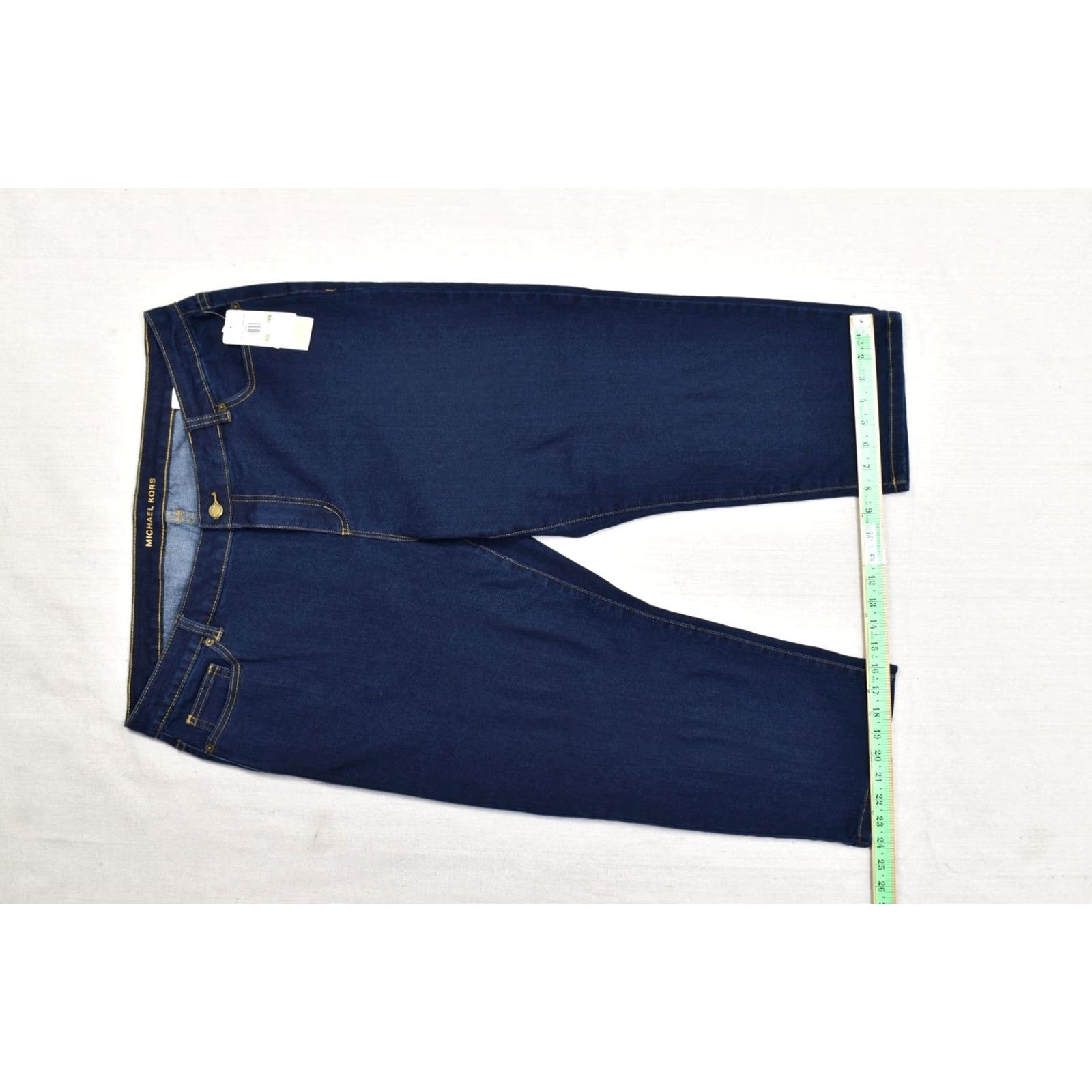 Michael Kors Michael Kors Skinny Jeans Women 18W Overdyed Indigo Dark Wash Stretch Denim NWT Size 40" / US 18 - 3 Thumbnail