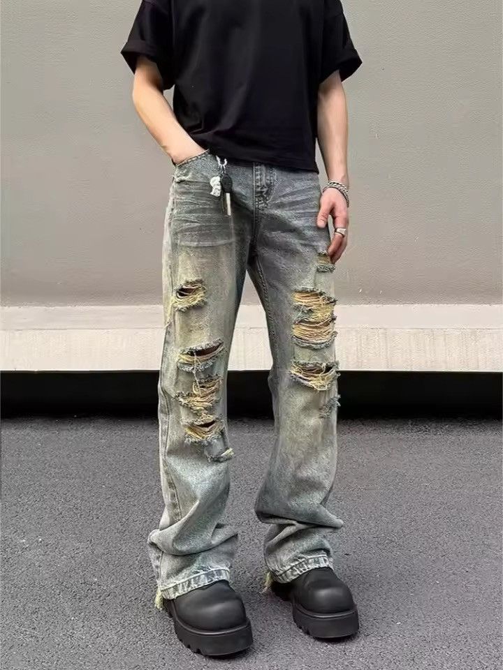 Jean DISTRESSED Denim Jeans, Ripped Jeans Size US 26 / EU 42 - 1 Thumbnail