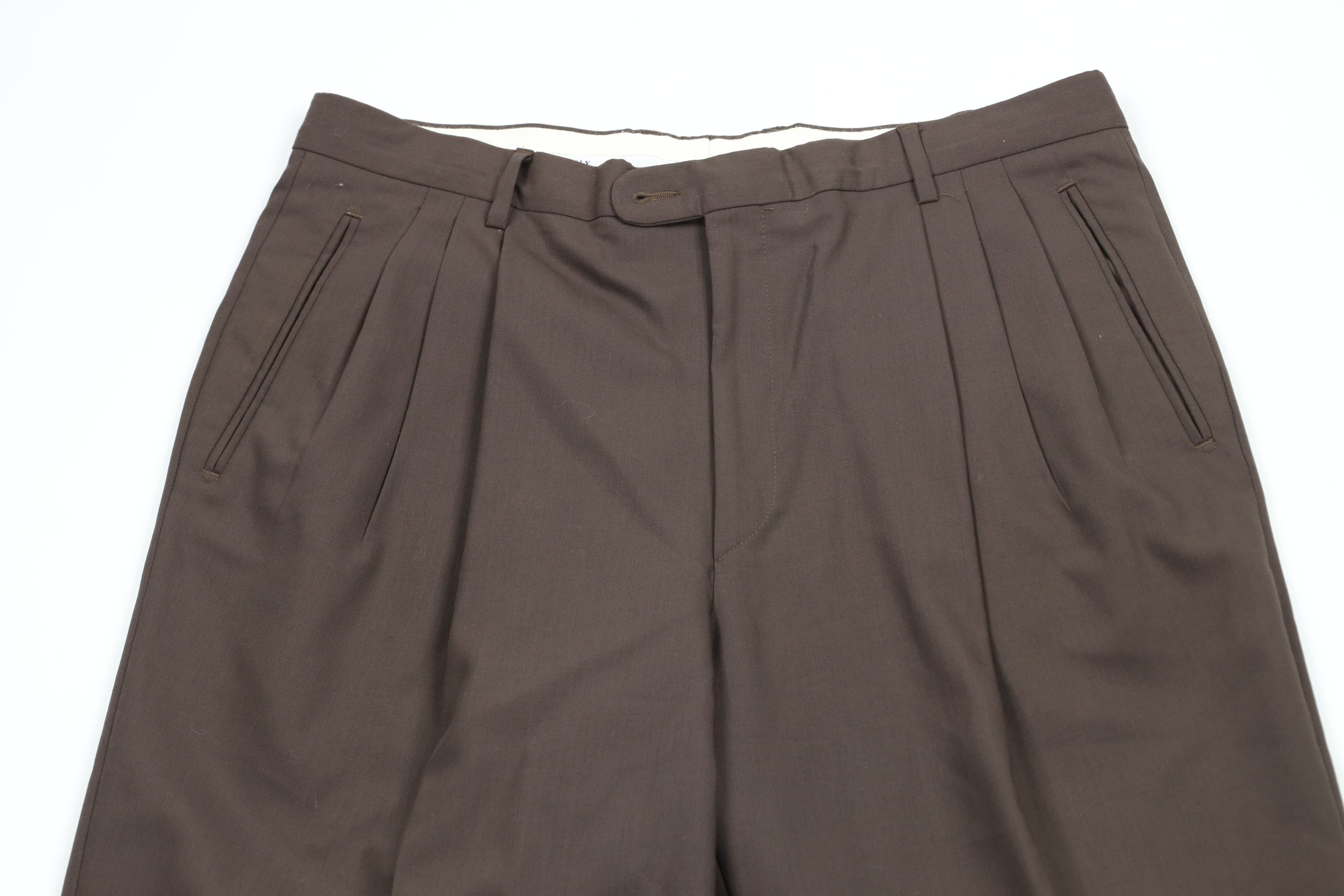 Vintage Vintage 90s Streetwear Wool Wide Leg Chino Pants Brown Size US 34 / EU 50 - 2 Thumbnail