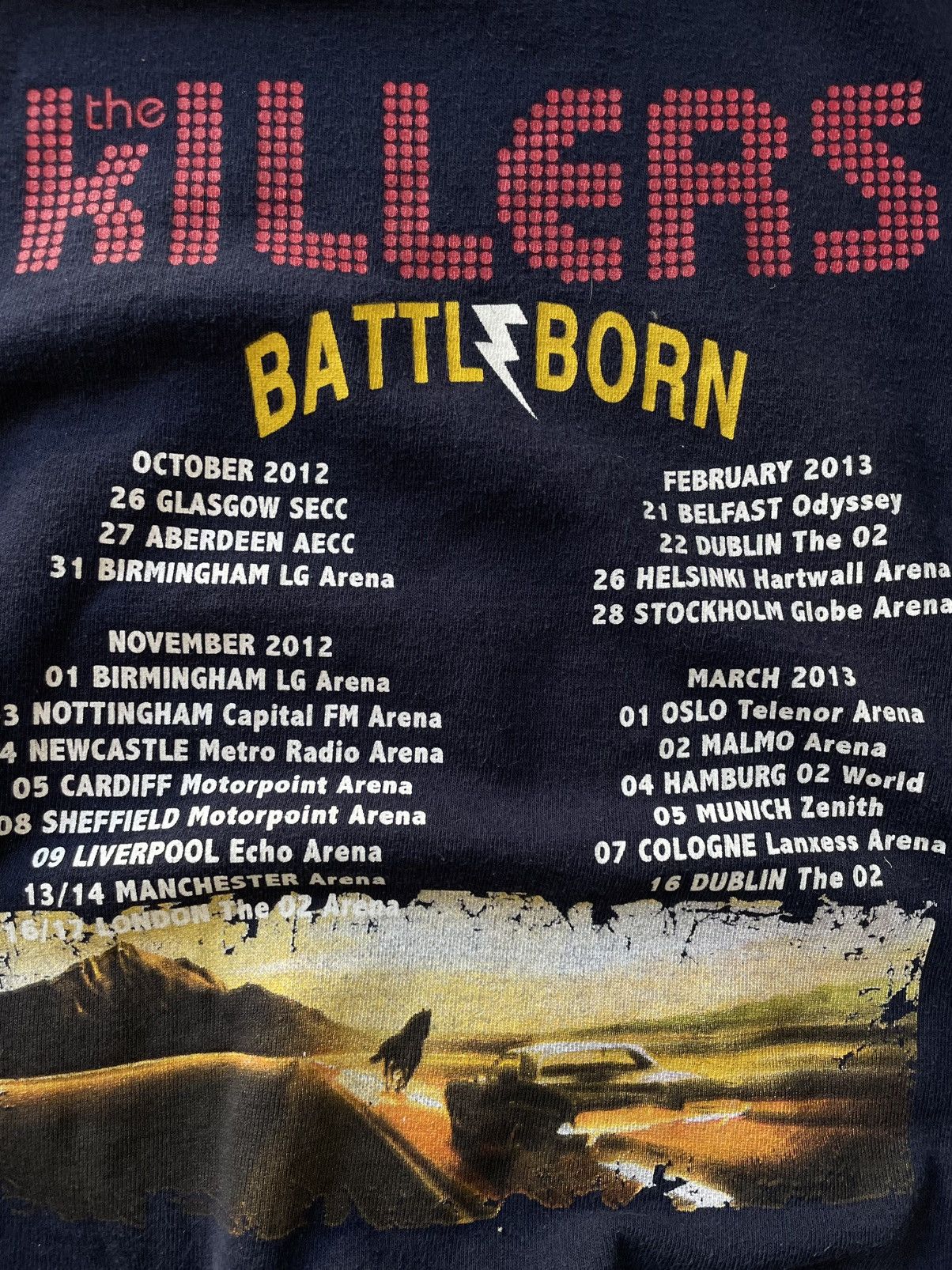 Band Tees Vintage The Killers 2012 Battl Born Tour Band Rock Hoodie Size US L / EU 52-54 / 3 - 7 Thumbnail