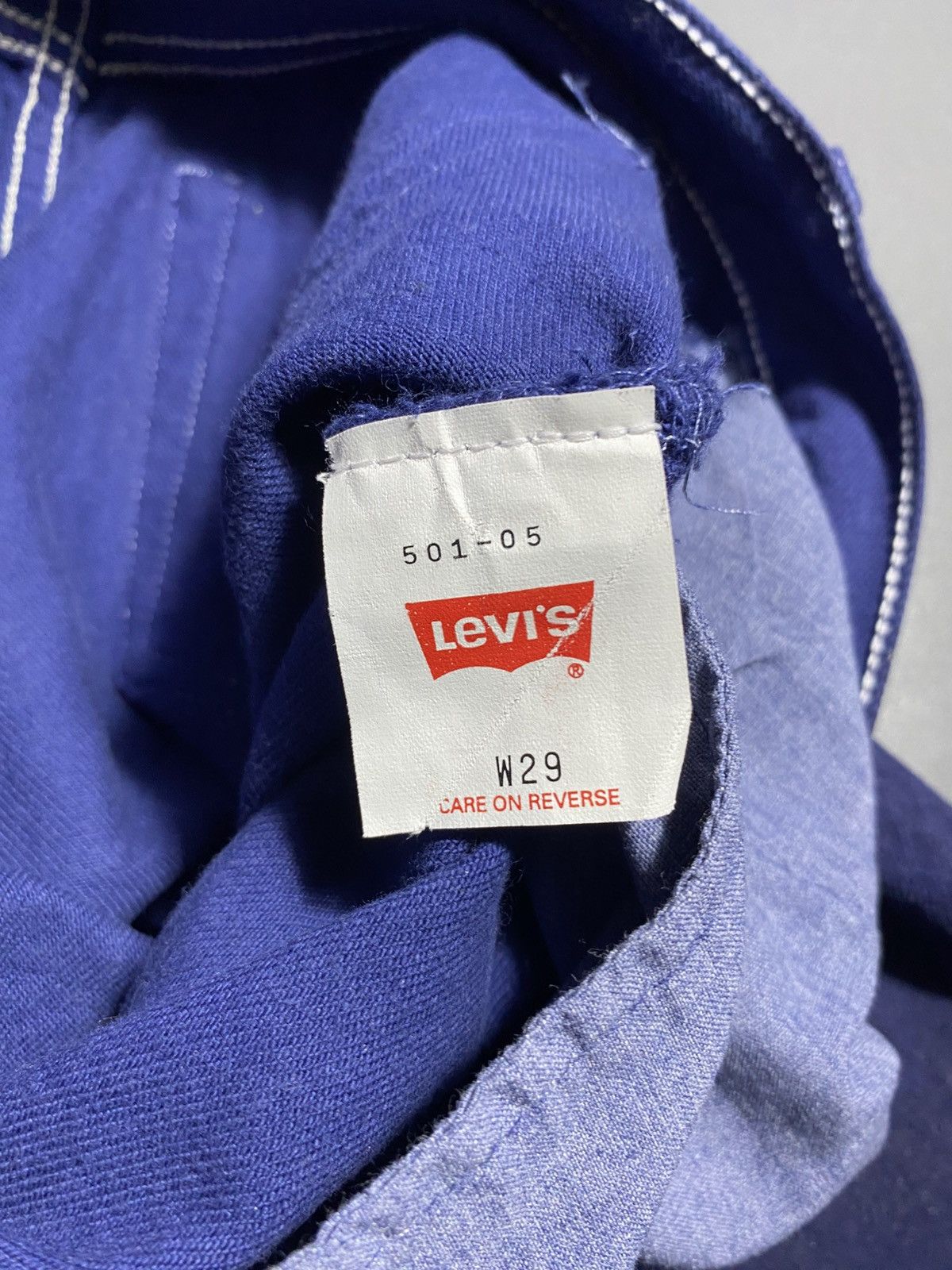 Levi's Levi's 501 Wax Coated Blue Waxed Jeans Size US 29 - 7 Thumbnail