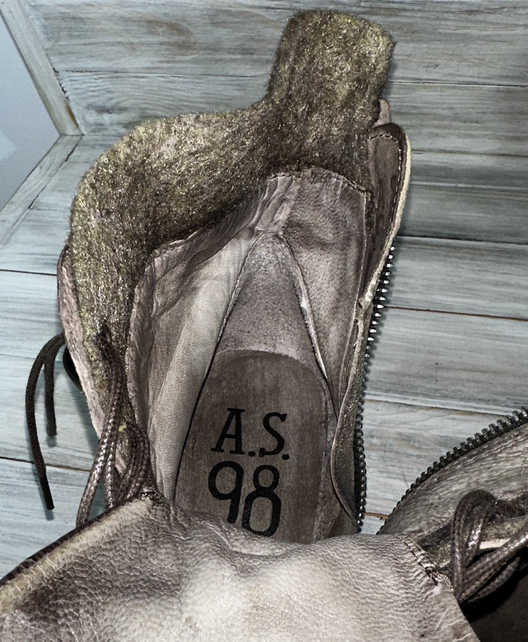 A.S.98 A.S.98 Lace Up Zip Leather Boots Made In Italy Luxury Brand Size US 9 / IT 39 - 12 Thumbnail