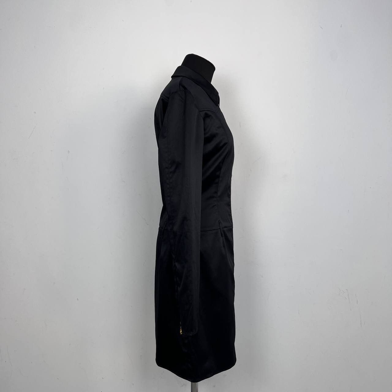 Versace Jeans Couture Versace Black Coat Jacket Full Zip Gold Tone Hardware Size M / US 6-8 / IT 42-44 - 4 Thumbnail