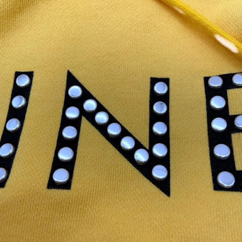 Celine CELINE Studded Logo Pullover Hoodie Yellow XS Size US XS / EU 42 / 0 - 12 Thumbnail