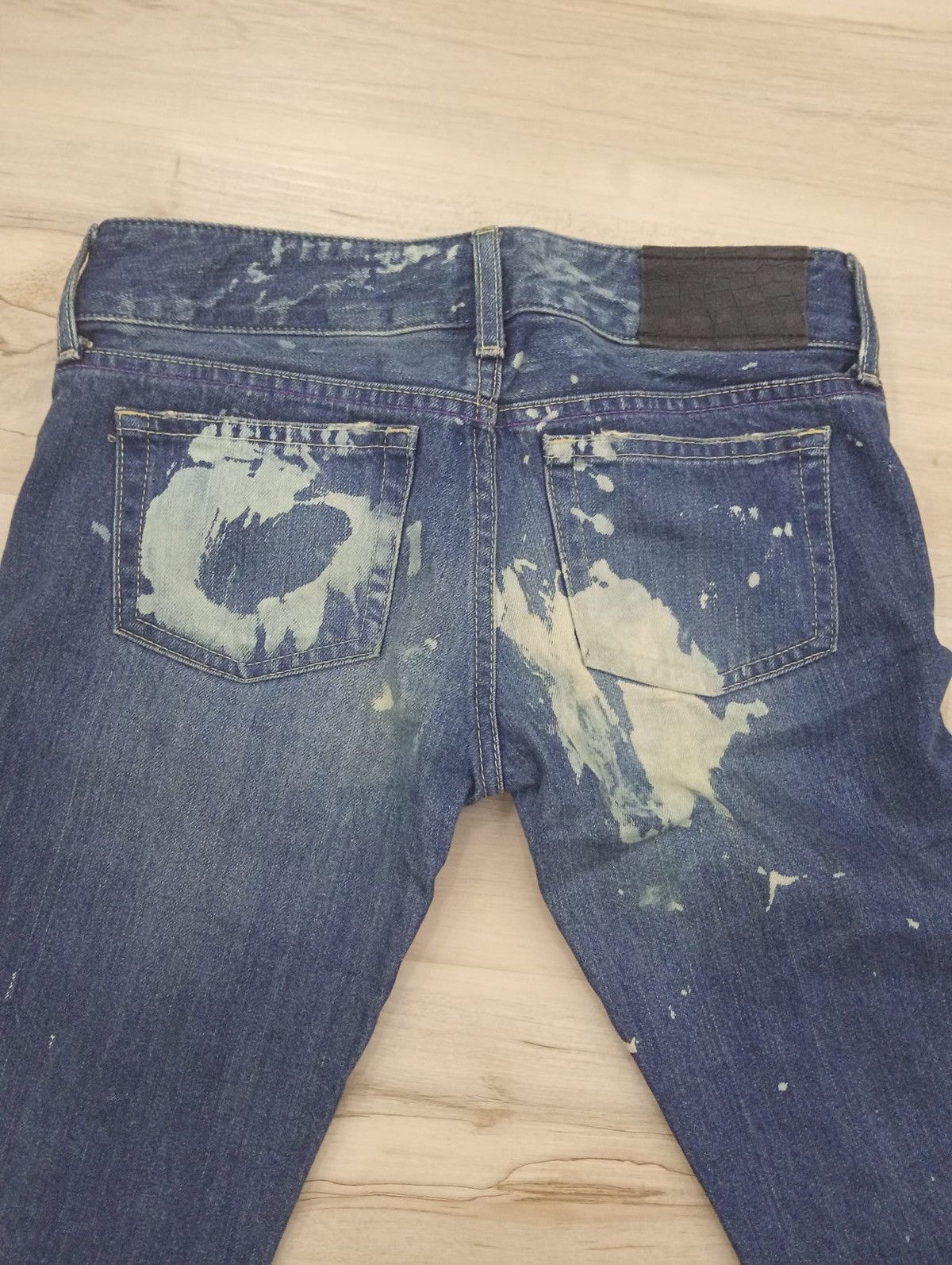 Japanese Brand SLY distressed painted flared jeans Size US 29 - 3 Thumbnail