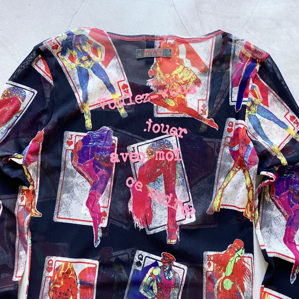 Jean Paul Gaultier Jean Paul Gaultier Erotic Card Mesh Long Sleeve T-Shirt Tee Size L / US 10 / IT 46 - 7 Thumbnail