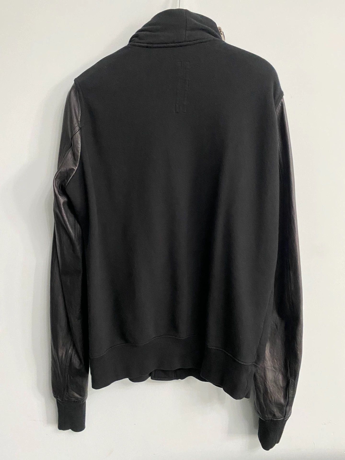 Rick Owens Rick Owens stand-up collar leather sleeve zip-up jacket Size US L / EU 52-54 / 3 - 2 Thumbnail