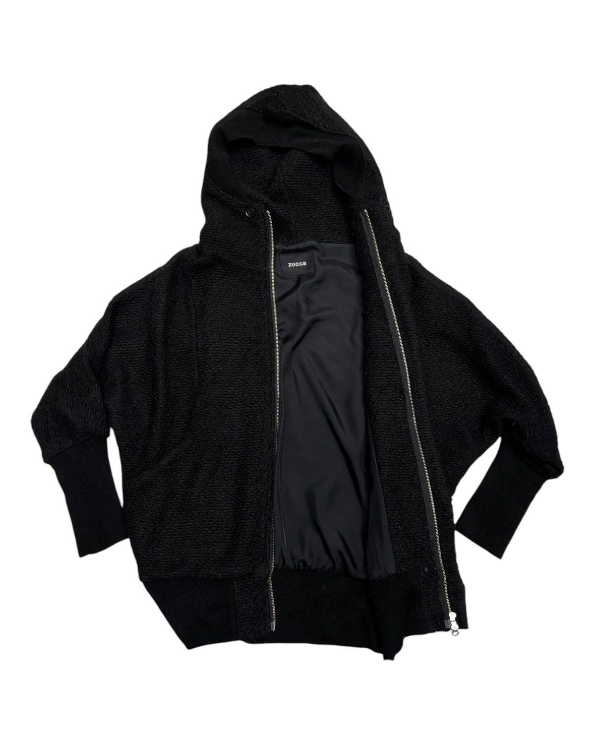 CABANE de ZUCCa ISSEY MIYAKE ZUCCA WOOL BATWING NINJA HOODIE OVERCOAT Size US M / EU 48-50 / 2 - 3 Thumbnail