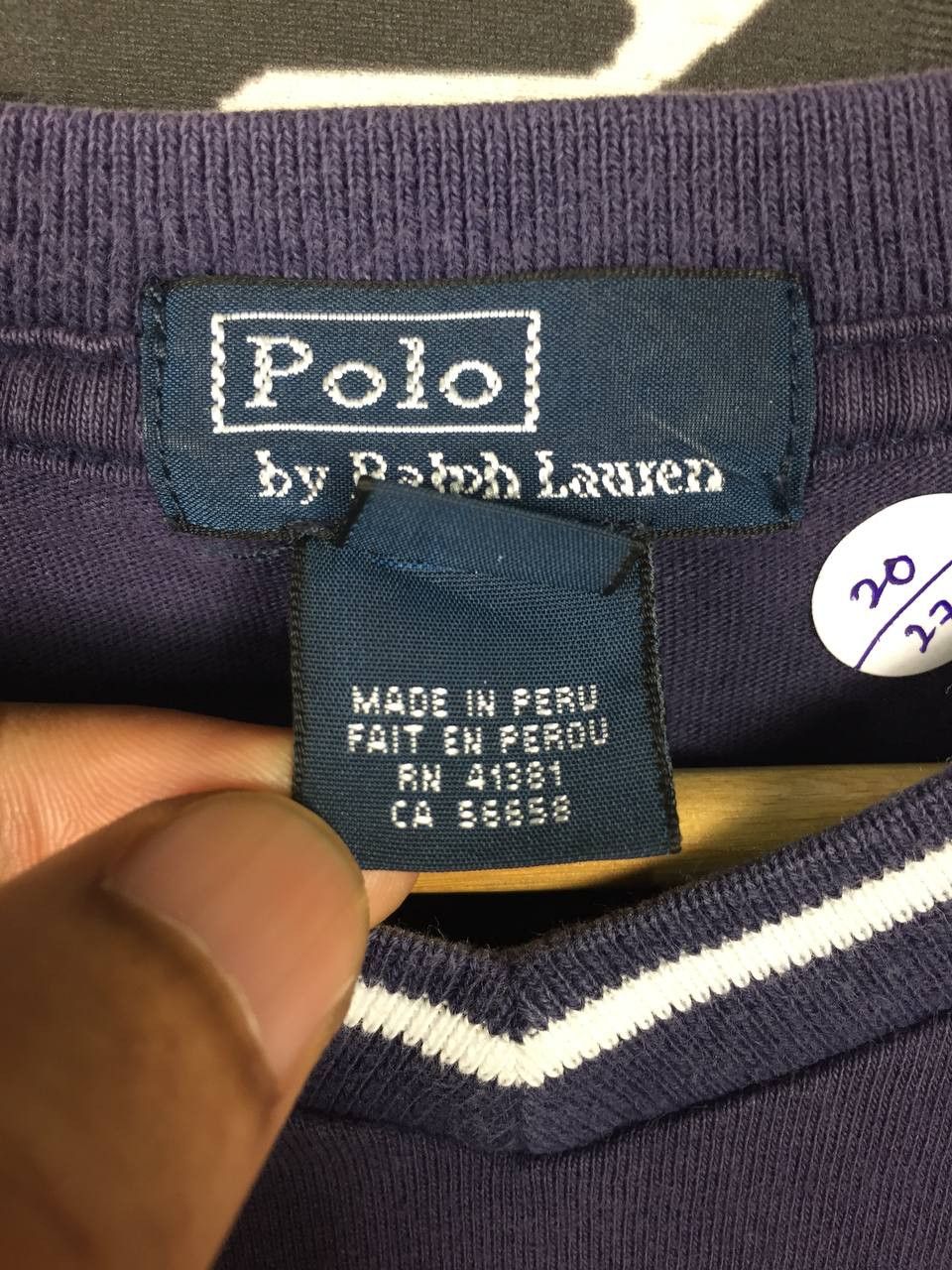 Polo Ralph Lauren × Vintage Vtg Polo Ralph Lauren Small Pony Single Stitch V-Neck Tee Size US M / EU 48-50 / 2 - 10 Thumbnail