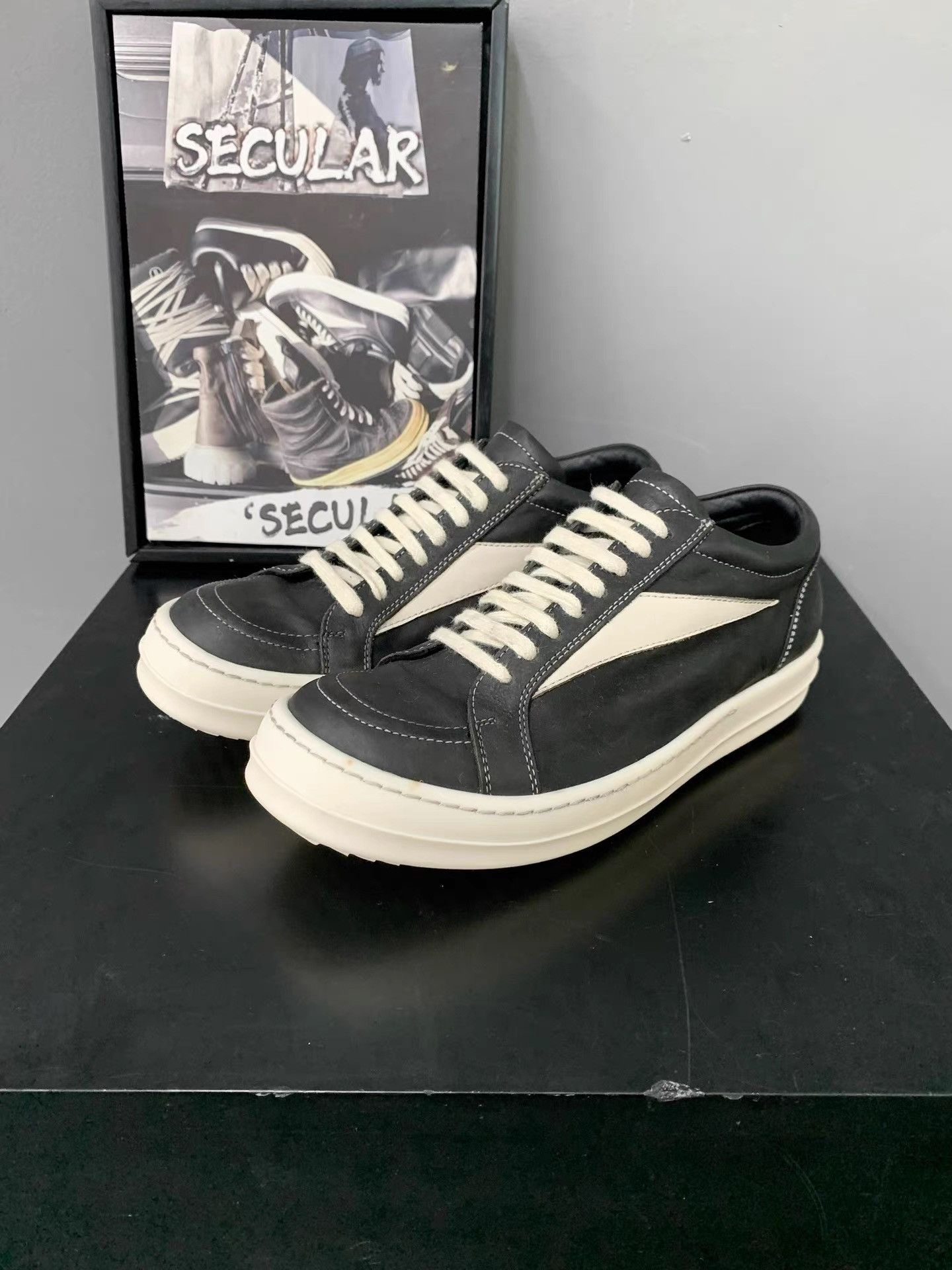 Rick Owens Rick Owens 24SS Main Line Calf Leather Vintage Vans K34 Size US 7 / IT 37 - 4 Thumbnail