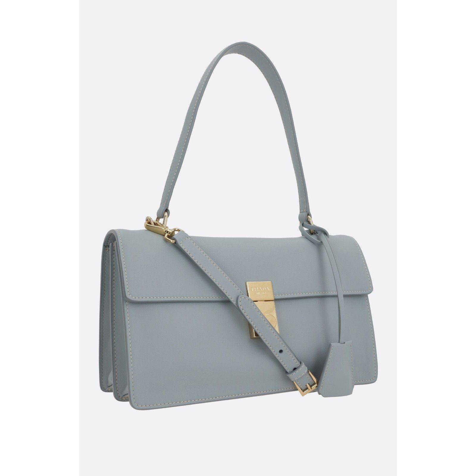 Prada PRADA Soft Sound Medium $4300 Opaline Leather Shoulder Bag N Size ONE SIZE - 2 Thumbnail