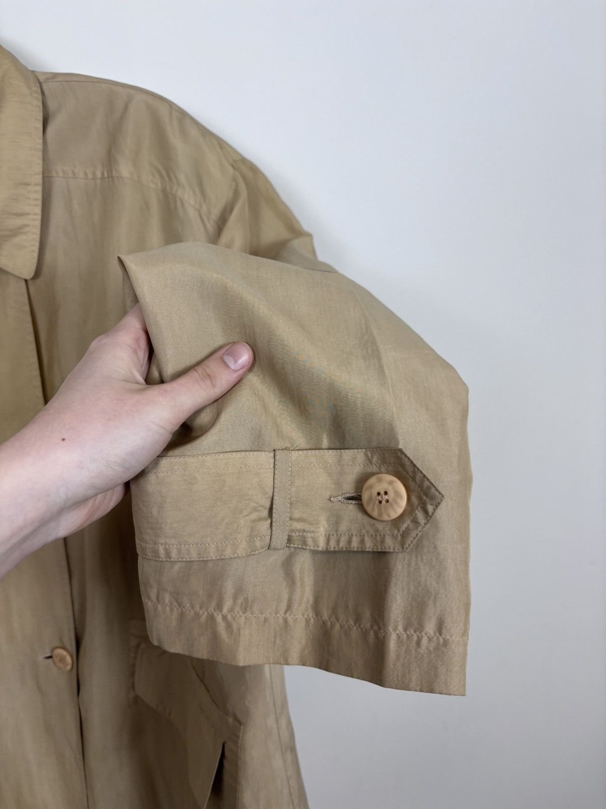 Les Copains Les Copains Sportswear Women’s Double Breasted Silk Coat Size M / US 6-8 / IT 42-44 - 11 Thumbnail