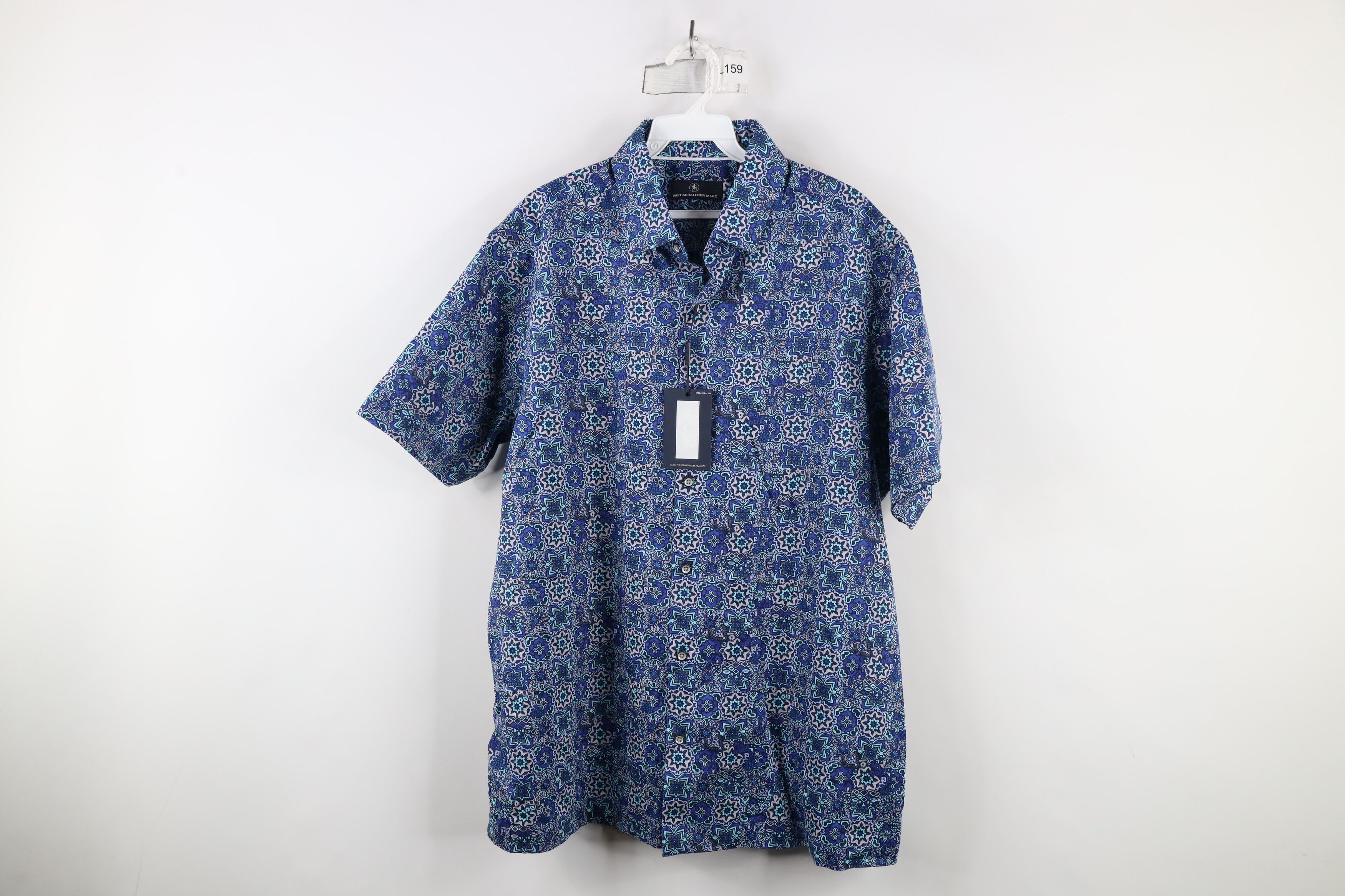 Vintage New Hart Schaffner Marx Geometric Flower Button Shirt Size US L / EU 52-54 / 3 - 1 Thumbnail