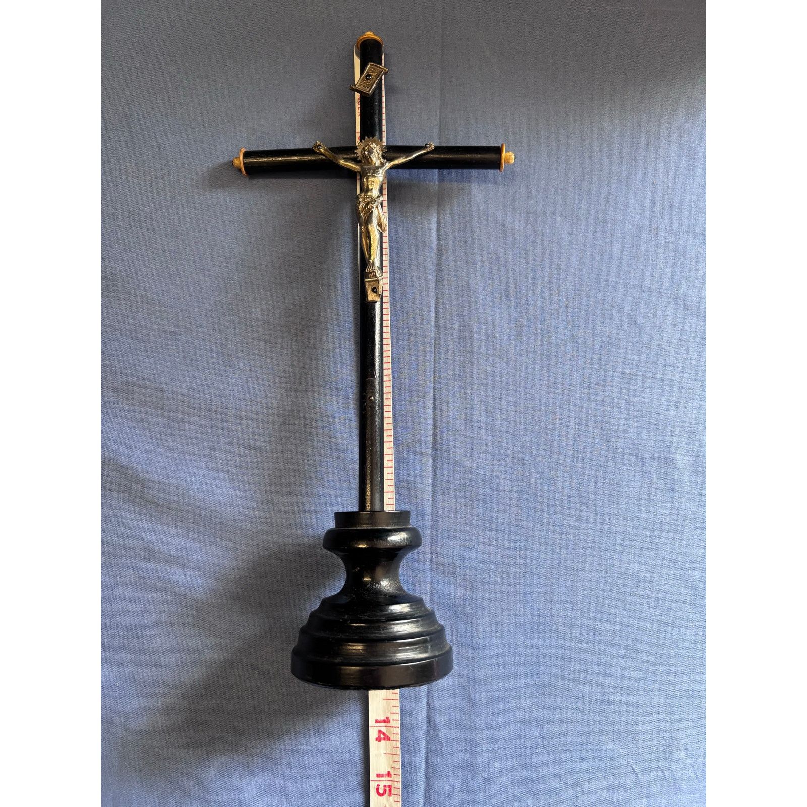 Other Antique Wood Standing Cross Crucifixion Altar Piece Size ONE SIZE - 8 Thumbnail