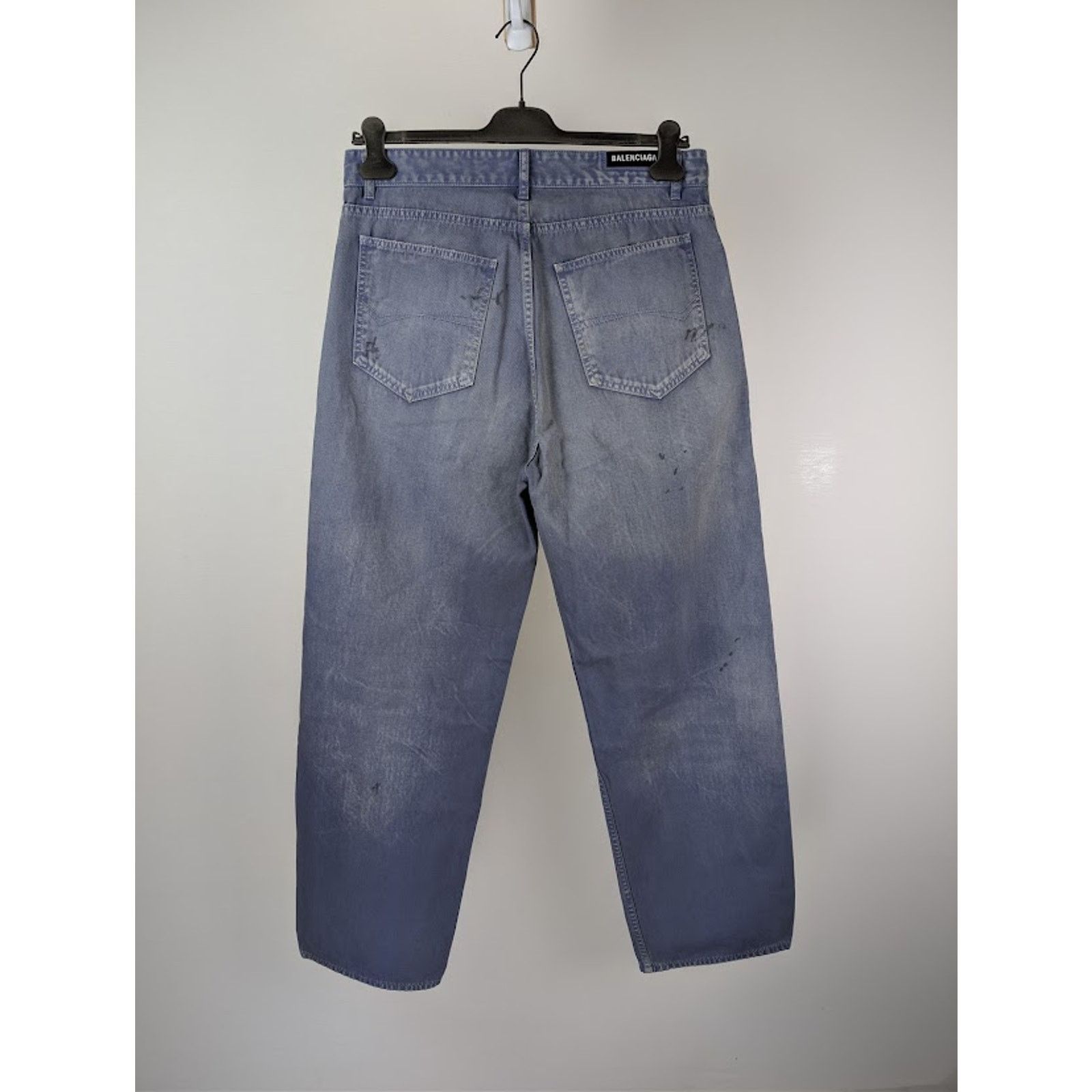 Balenciaga o1rshd1 Unisex Loose fit Jeans in Workwear Purple Size US 36 / EU 52 - 10 Thumbnail