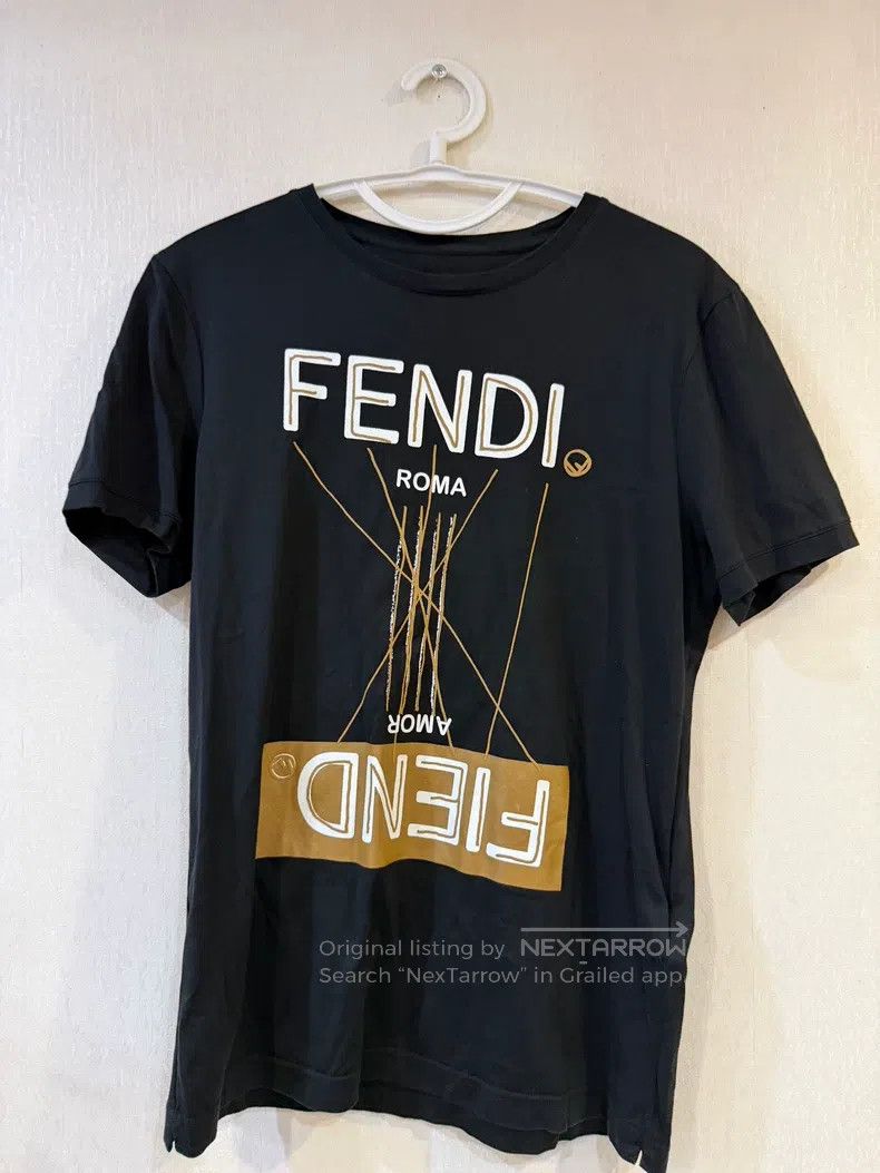 Fendi Short-sleeve with black connected letter logo