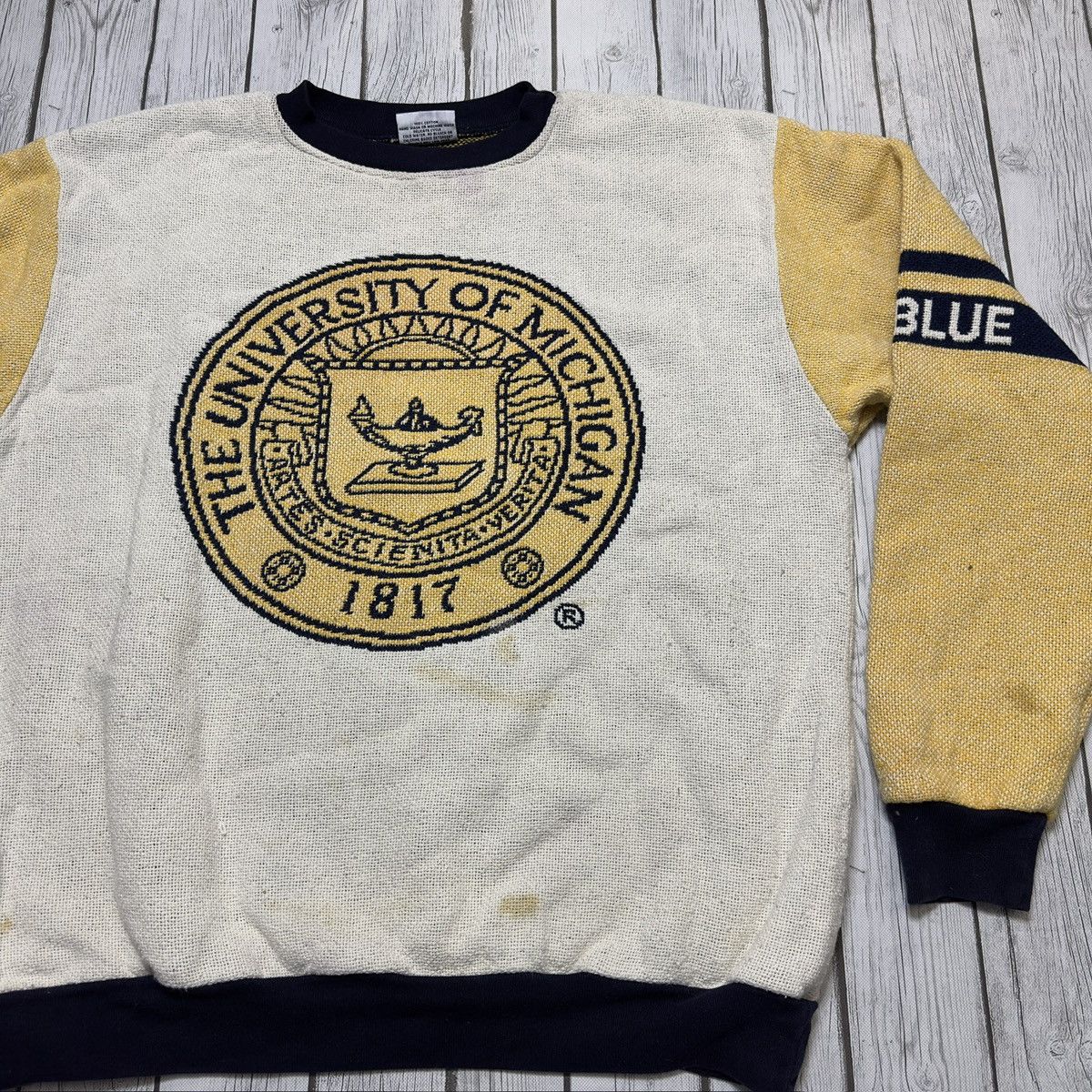 NCAA × Vintage Vintage Michigan Wolverines sweater Size US XXL / EU 58 / 5 - 3 Thumbnail