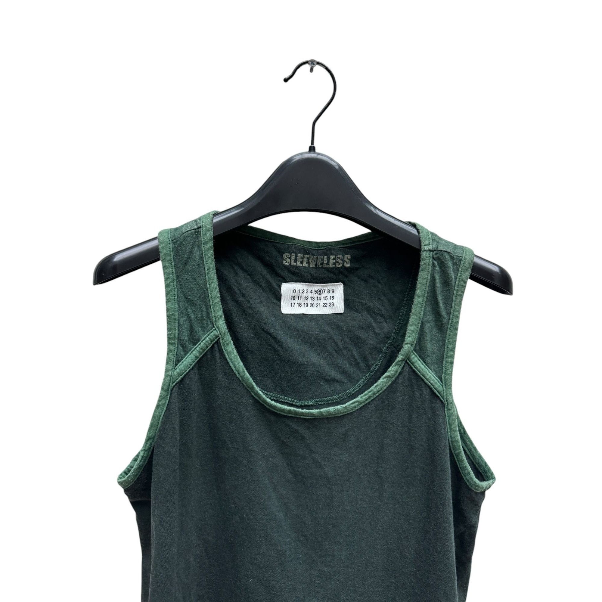 Maison Margiela SS 2004 Forest Green Grey Tank top Size L / US 10 / IT 46 - 2 Thumbnail