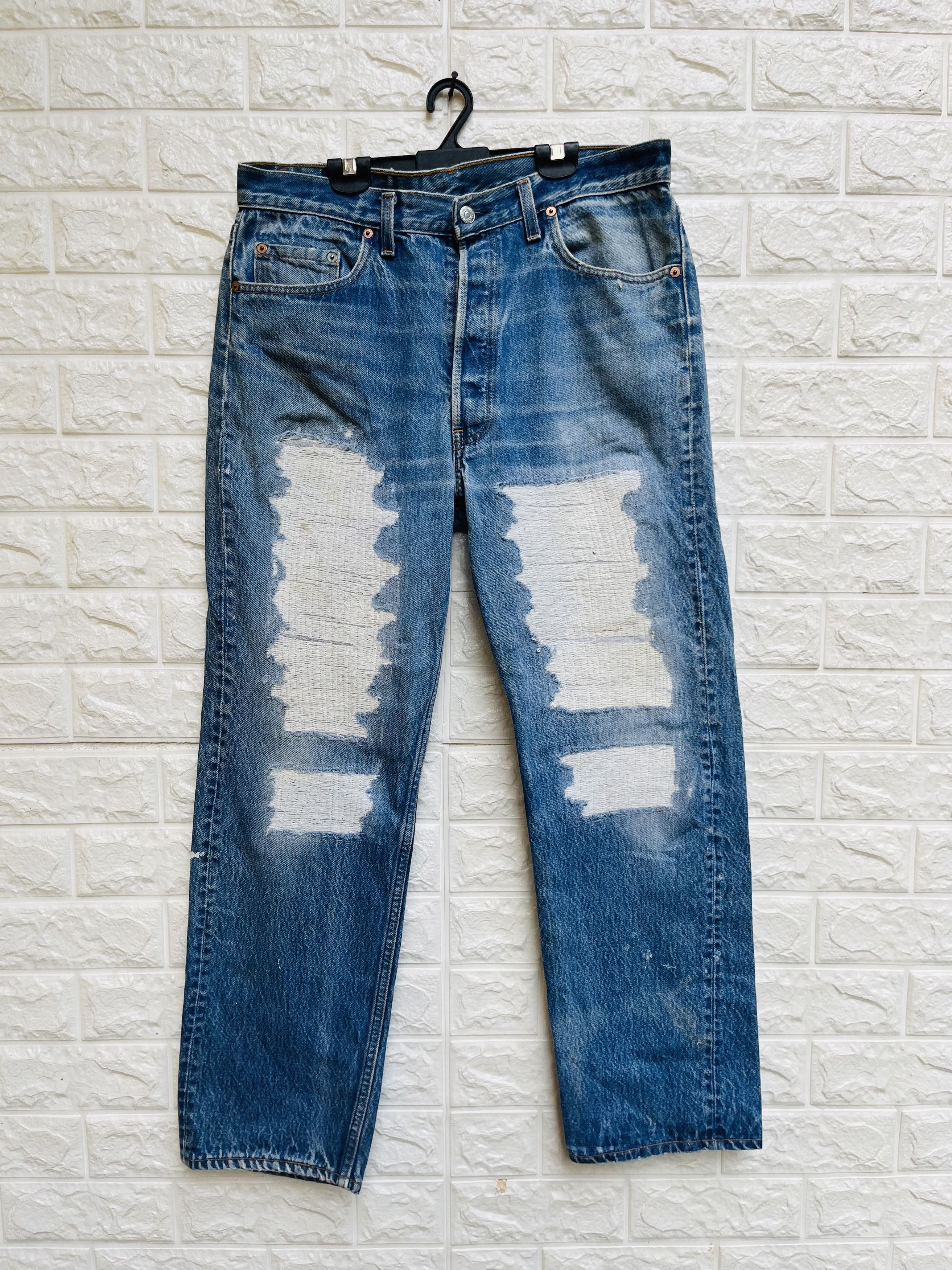 Levi's Vintage Clothing × Vintage Vintage 80s Levis Distressed Streetwear Designer Fashion Size US 33 - 1 Thumbnail