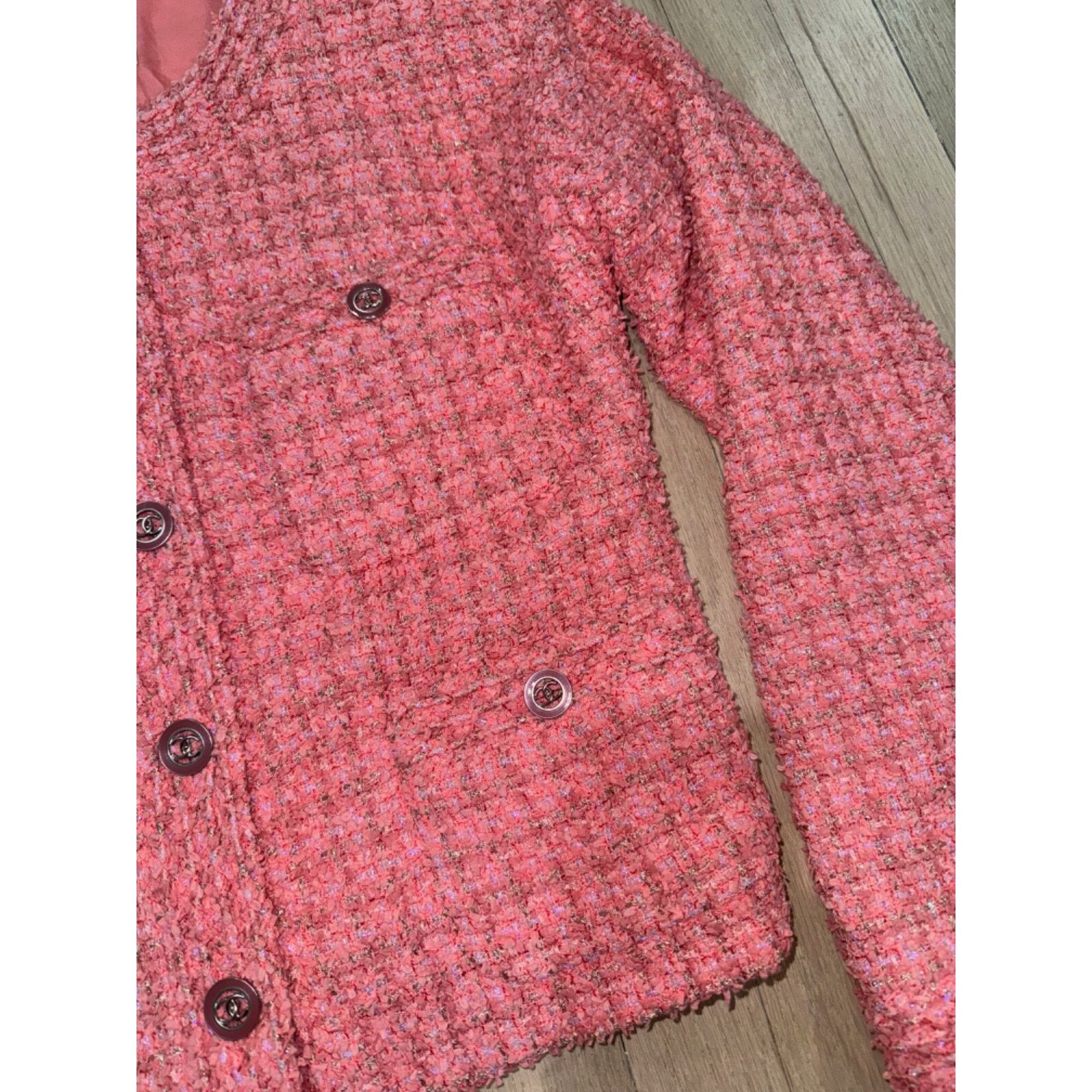 Chanel Chanel Button Runway Long Sleeve Tweed Jacket 42 Size M / US 6-8 / IT 42-44 - 12 Thumbnail