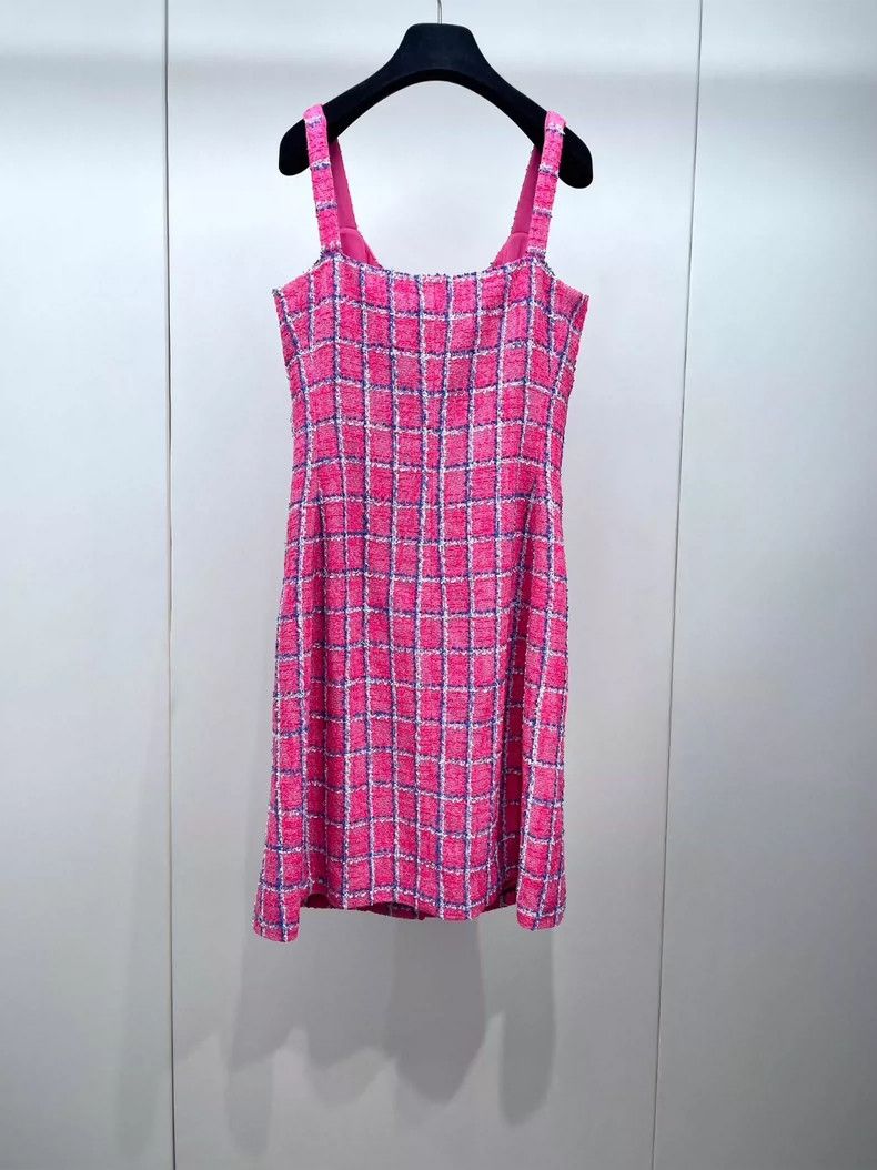 Chanel Chanel 24 Spring and Summer Pink Plaid Full Printed Suspend Size XS / US 0-2 / IT 36-38 - 3 Thumbnail