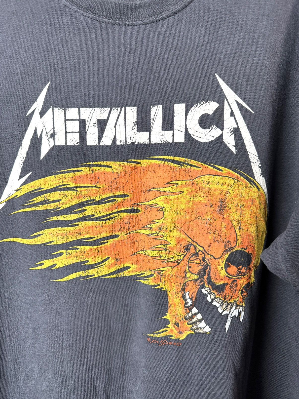 Metallica Superdry Metallica Flame Skull Band Rock T Shirt Size US XXL / EU 58 / 5 - 2 Thumbnail