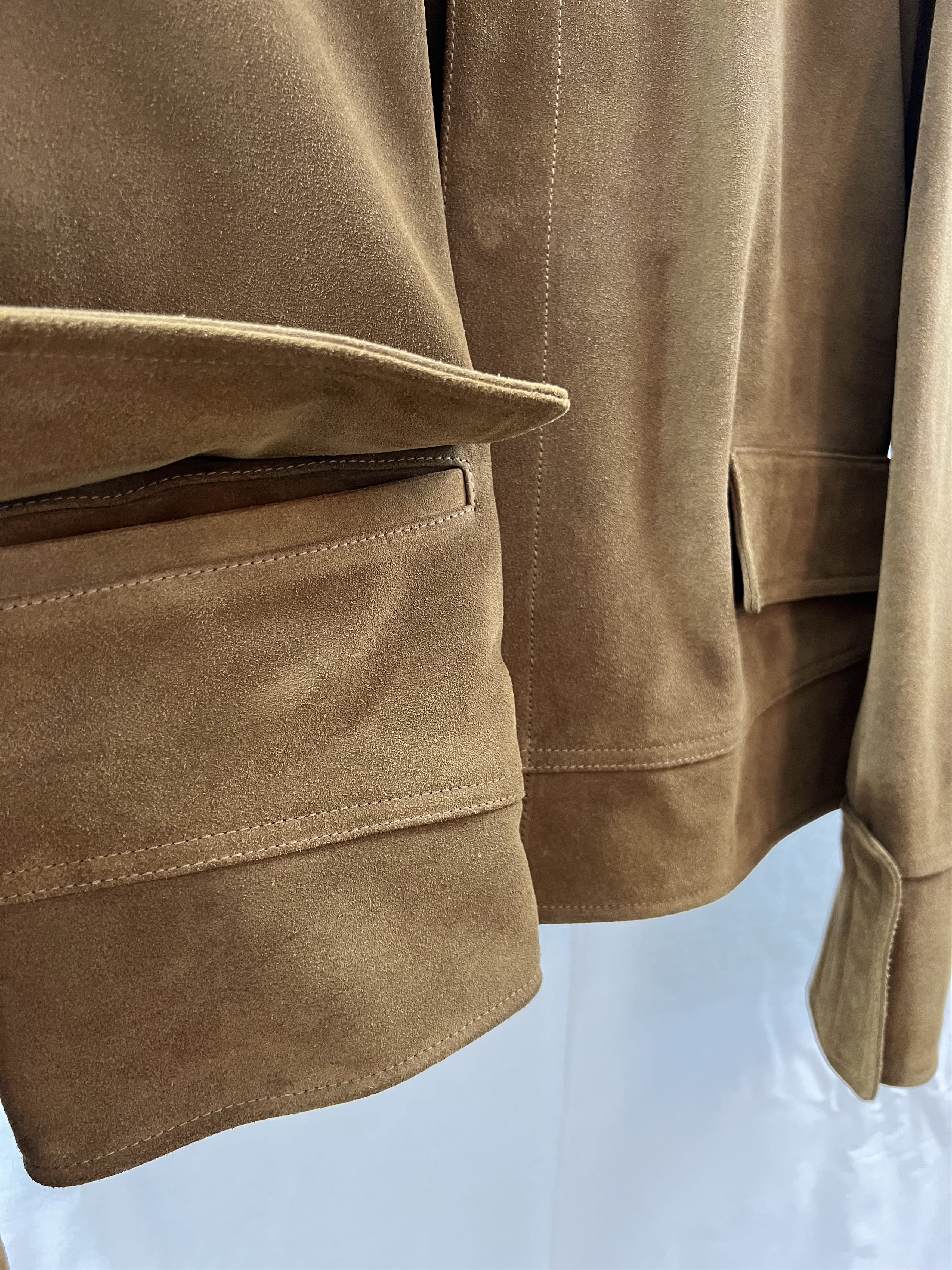 Maison Margiela Margiela 2016 Suede Zip Flap Pocket Jacket, Camel, IT 52 Size US L / EU 52-54 / 3 - 6 Thumbnail