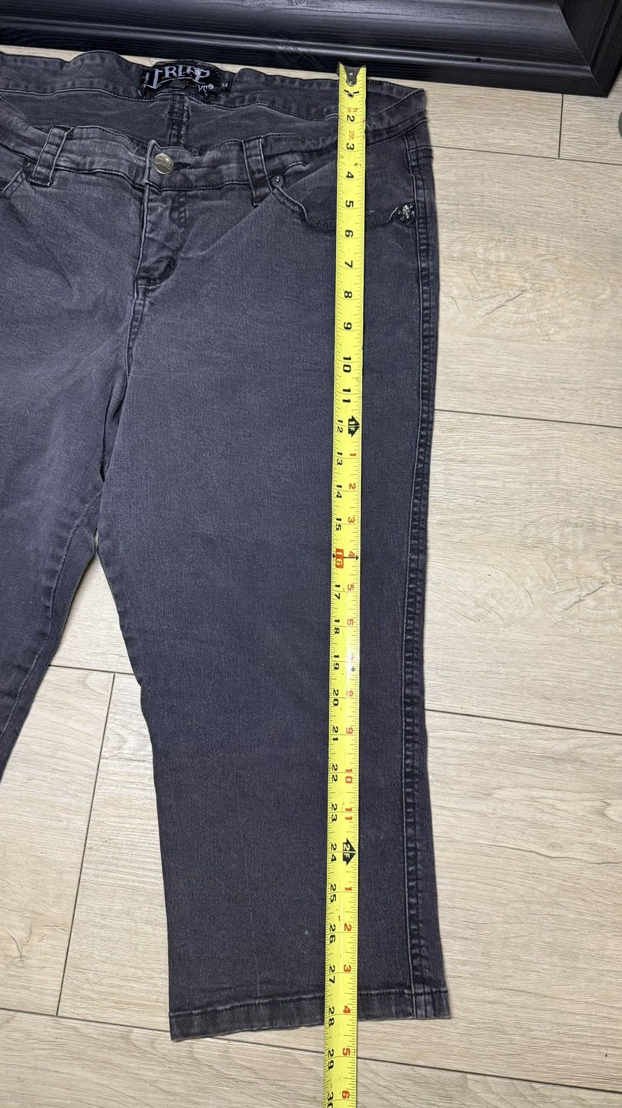 Tripp NYC Y2K 2000s Tripp NYC 14 Skeleton T Back Pockets Denim Jeans Size 36" / US 14 / IT 50 - 6 Thumbnail