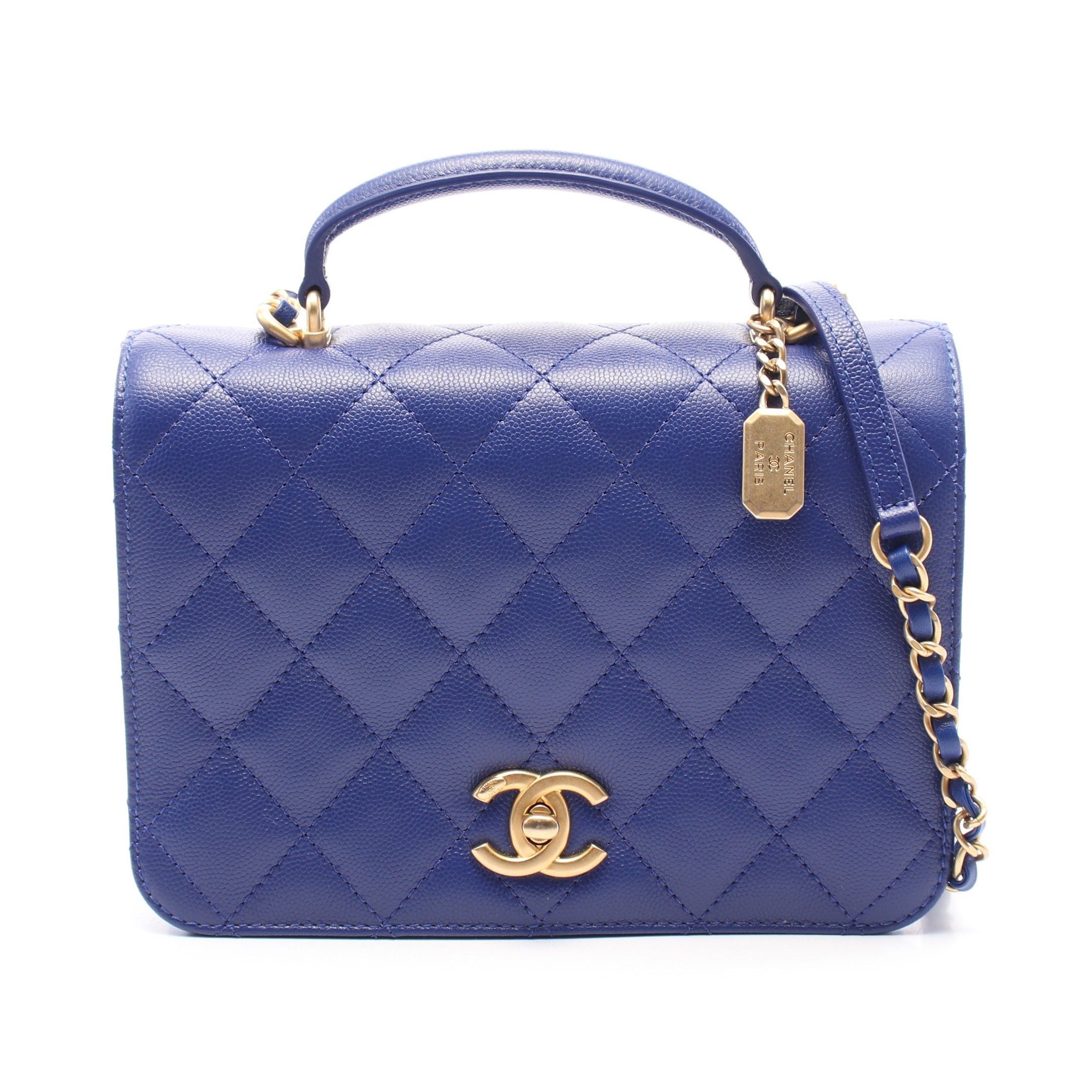 Chanel Chanel Matelasse Chain Shoulder Bag Caviar Skin Blue Gold Hardware Size ONE SIZE - 1 Thumbnail
