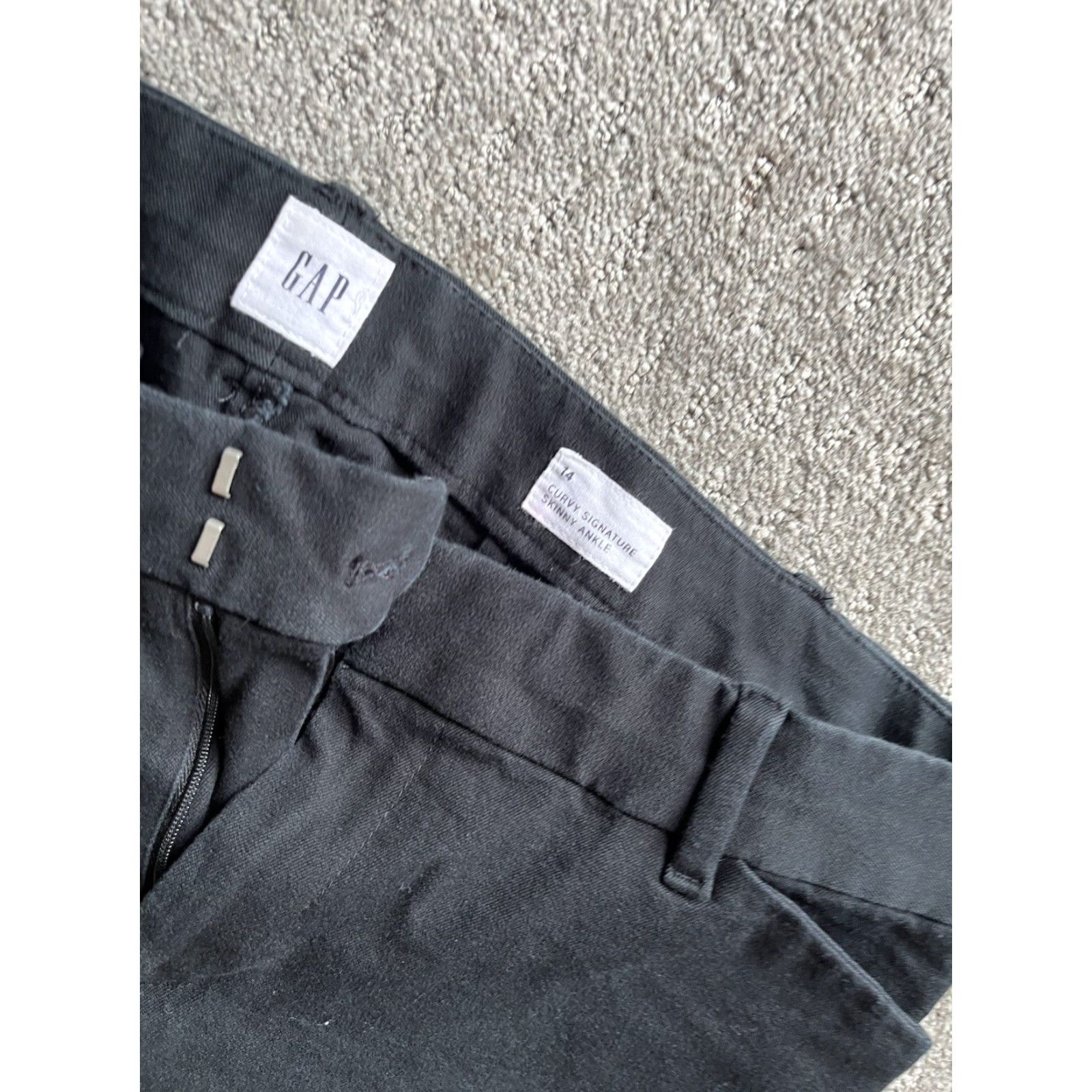 Gap Gap Signature Women's Curvy Skinny Ankle Pants Black Formal Sz 14 Size 30" / US 8 / IT 44 - 3 Thumbnail